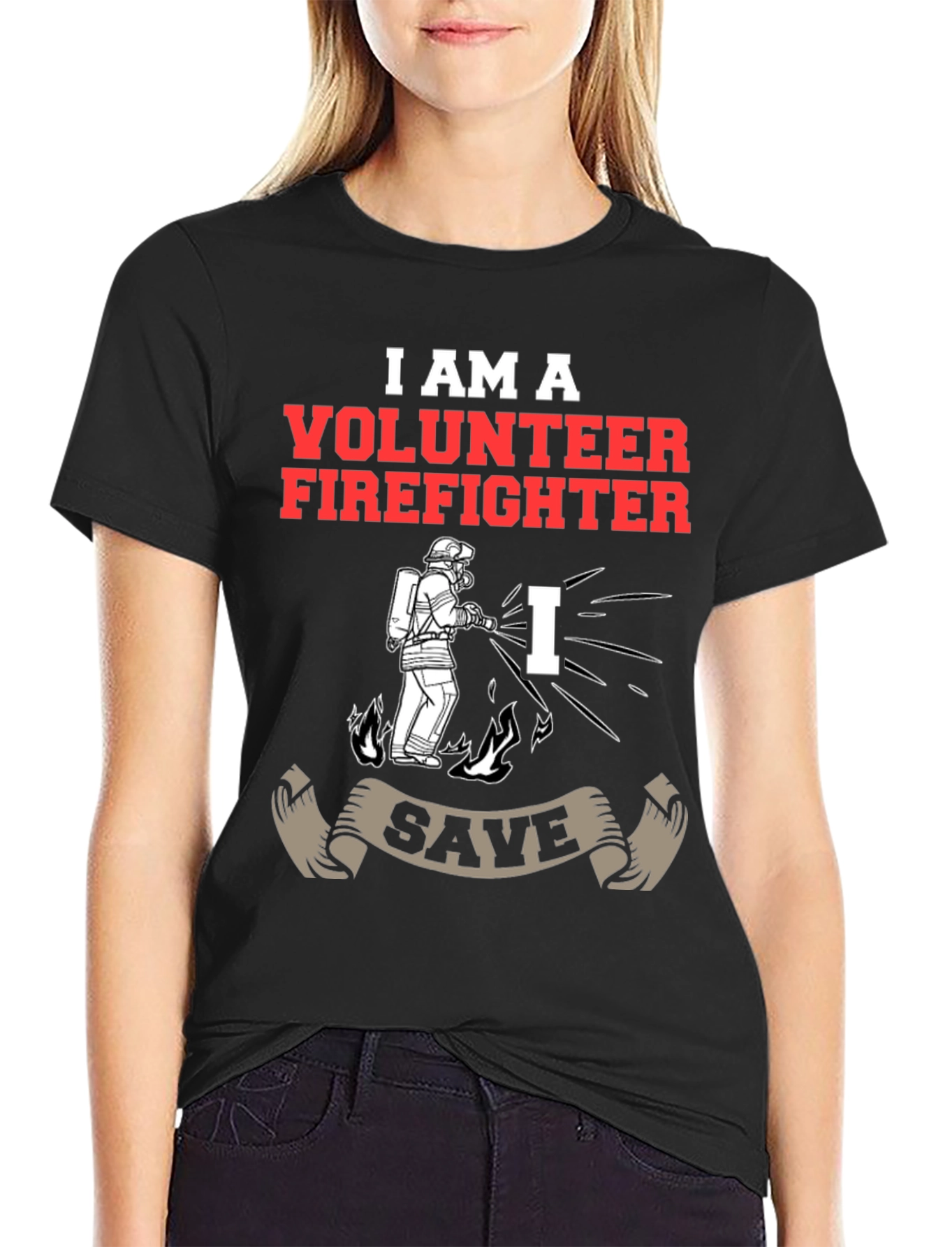 Volunteer Firefighter Graphic T-Shirt
