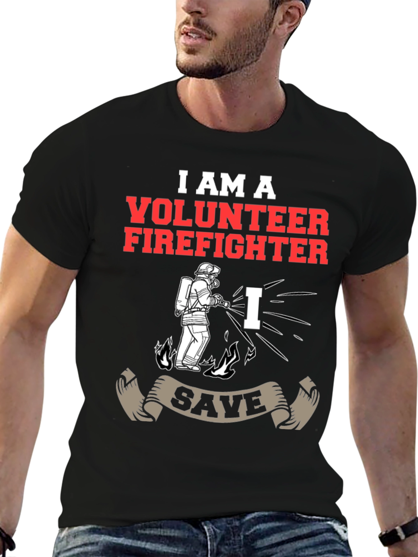 Volunteer Firefighter Graphic T-Shirt