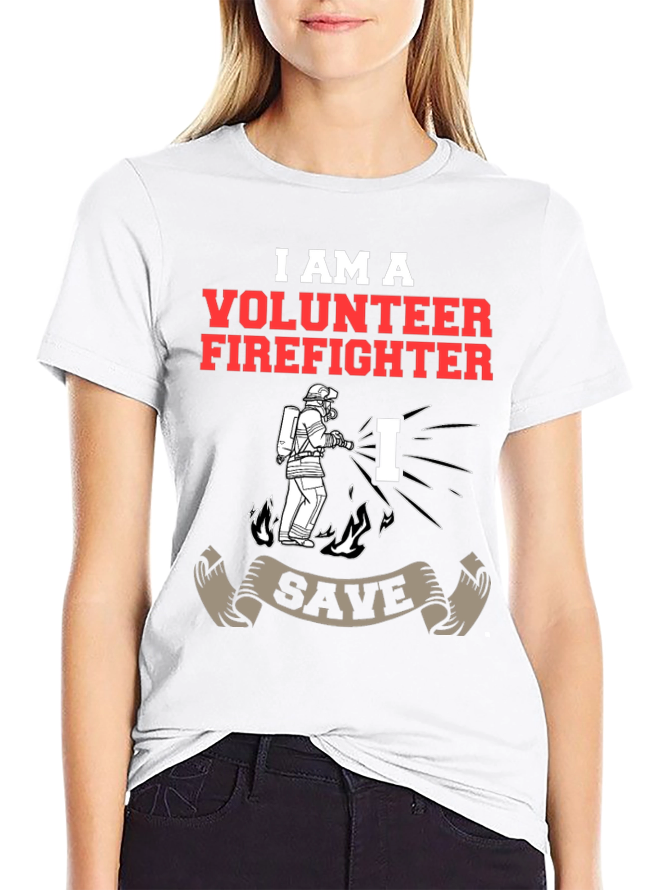 Volunteer Firefighter Graphic T-Shirt