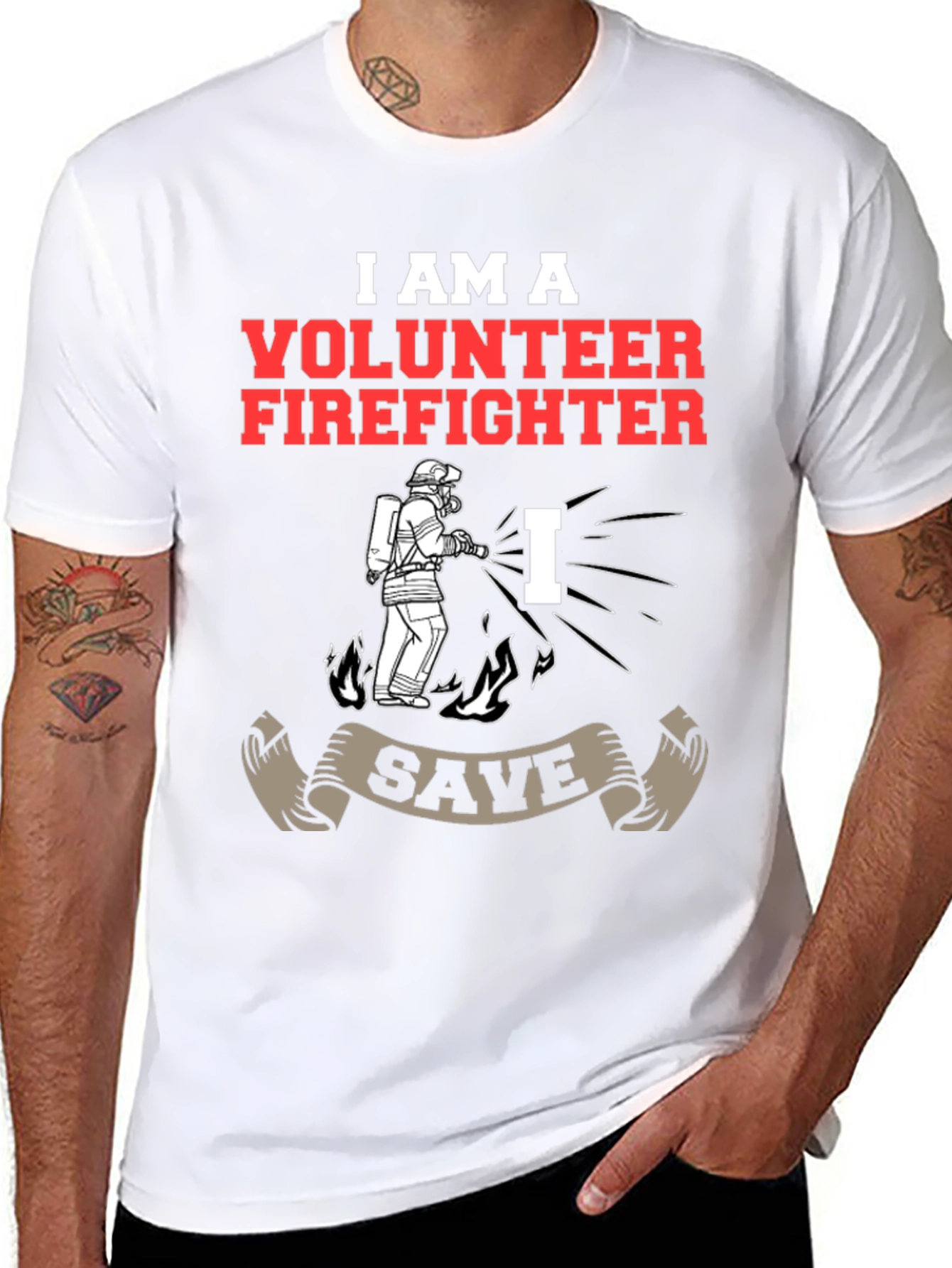 Volunteer Firefighter Graphic T-Shirt