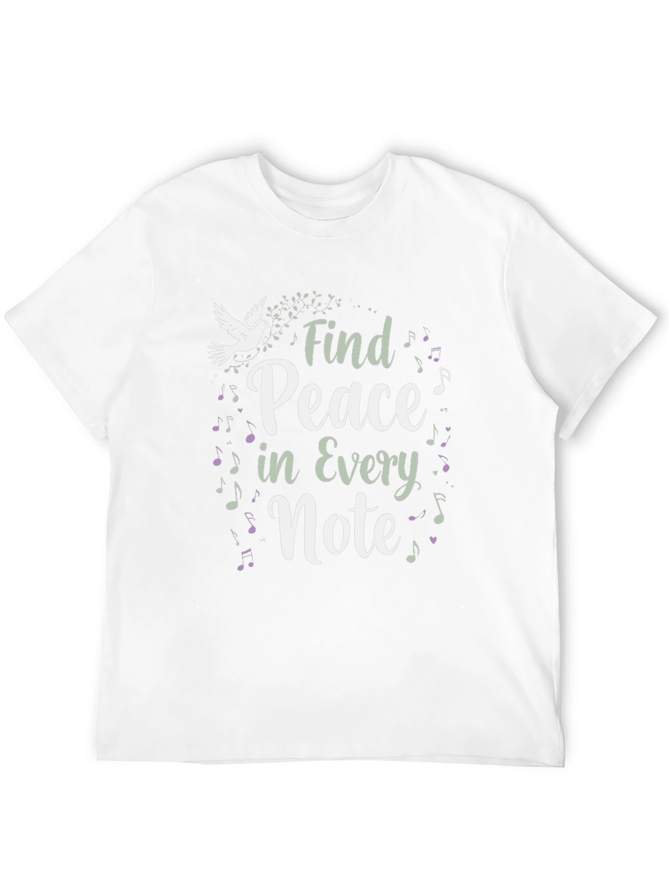 Find Peace In Every Note Black Graphic Tee