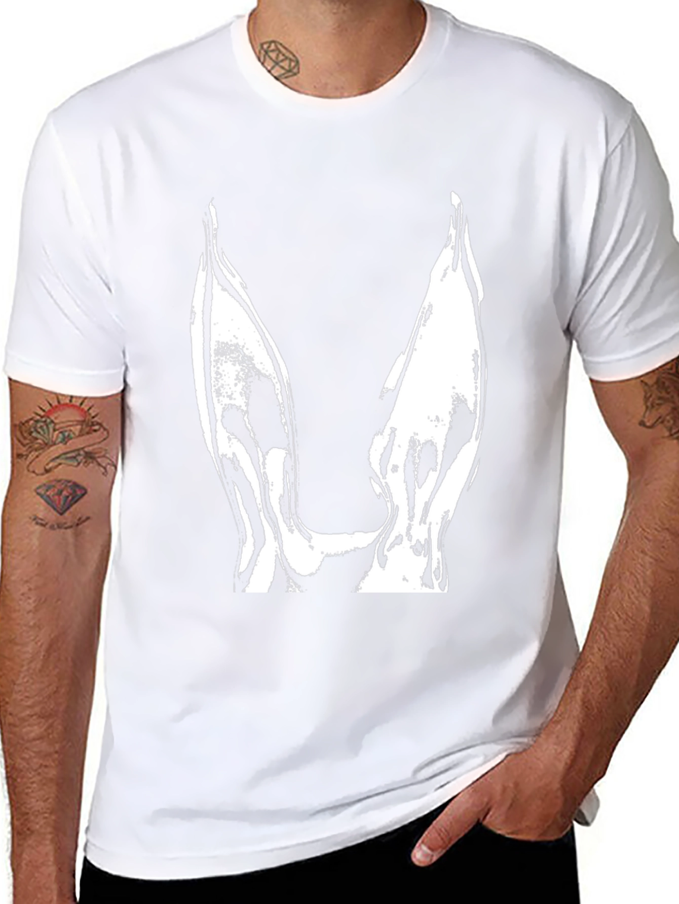 Modern Black T-Shirt with Abstract Design