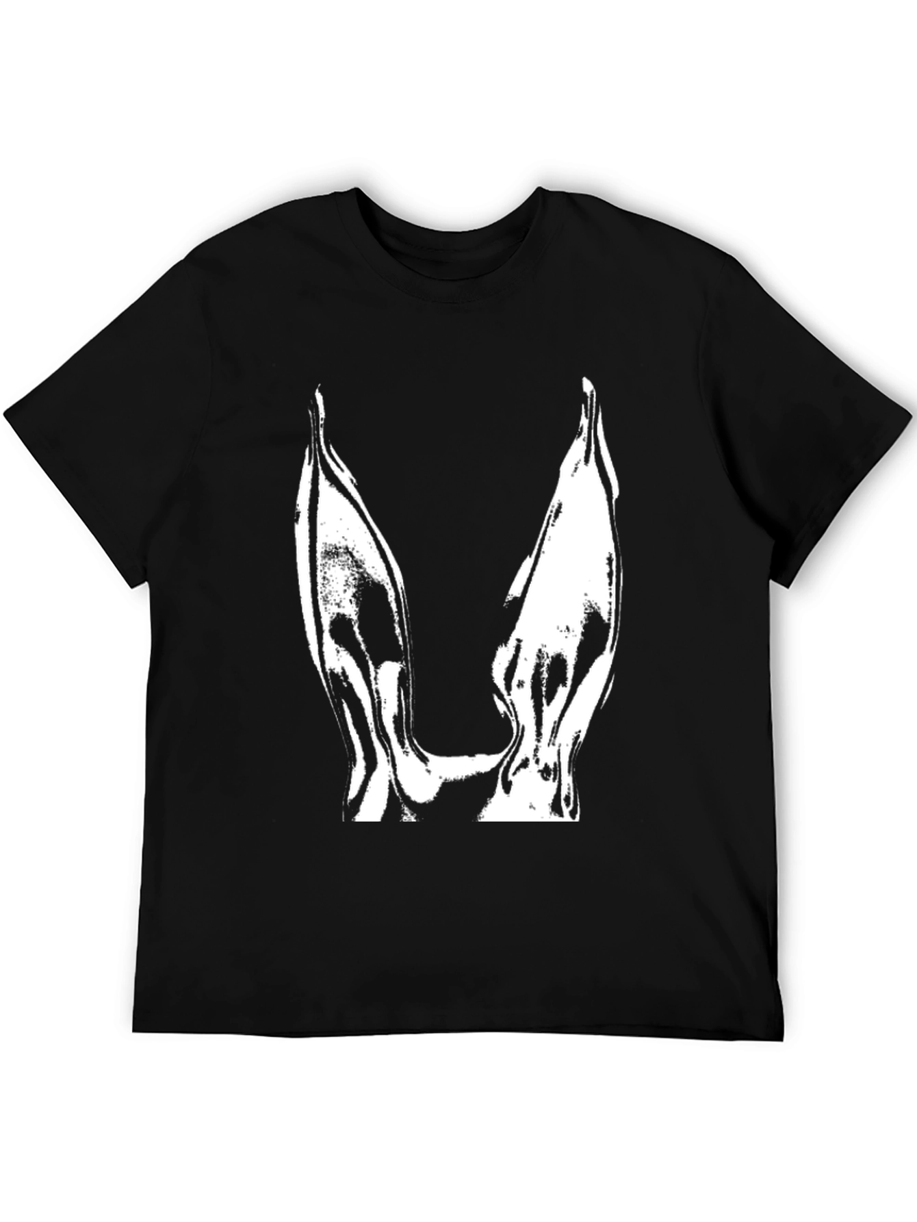 Modern Black T-Shirt with Abstract Design