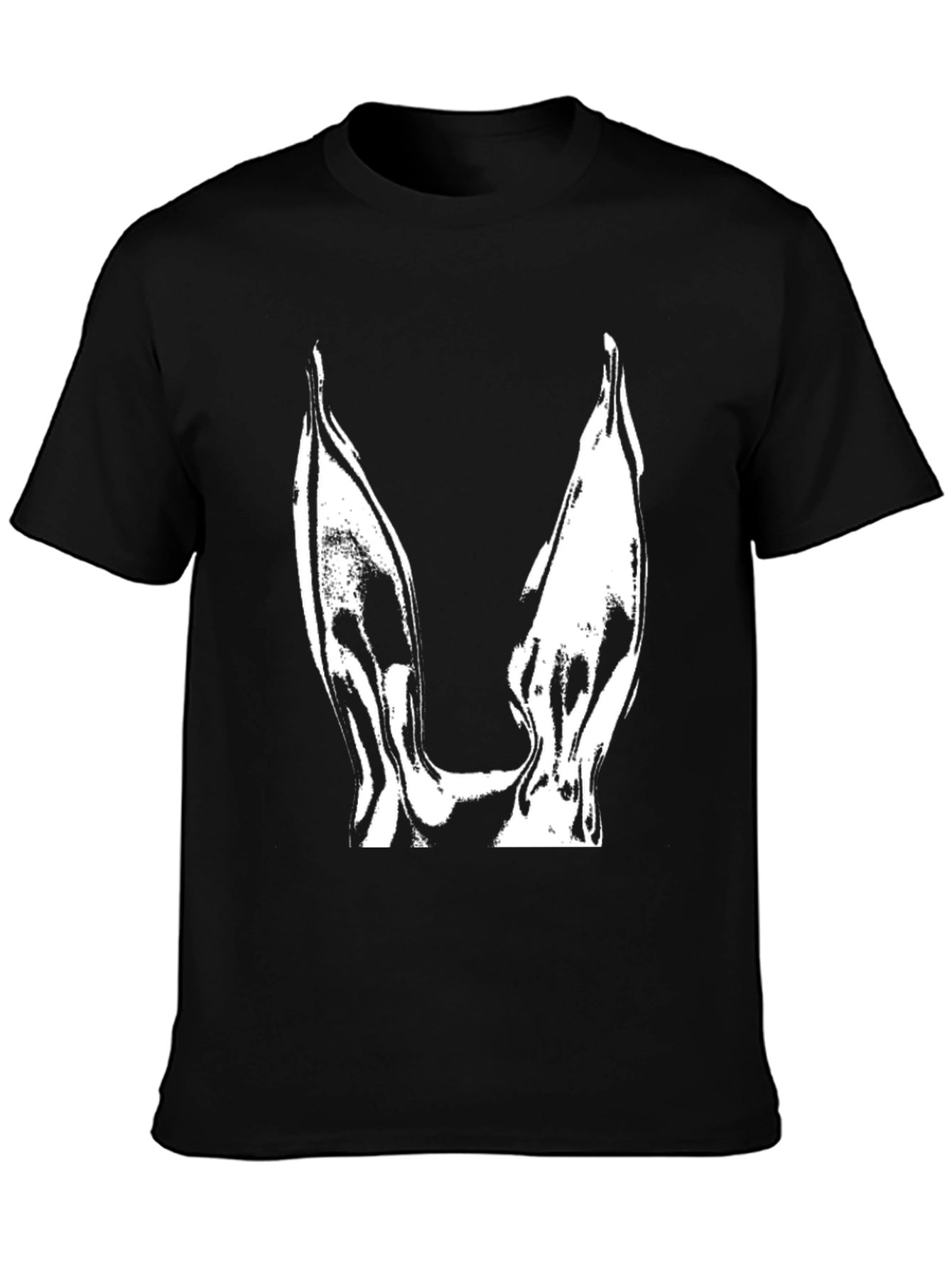 Modern Black T-Shirt with Abstract Design