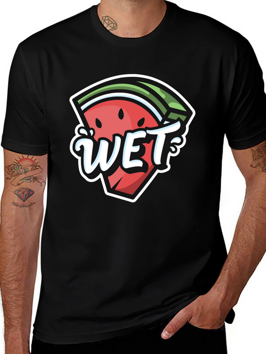 Watermelon Wet Graphic Tee - Summer Fun T-Shirt