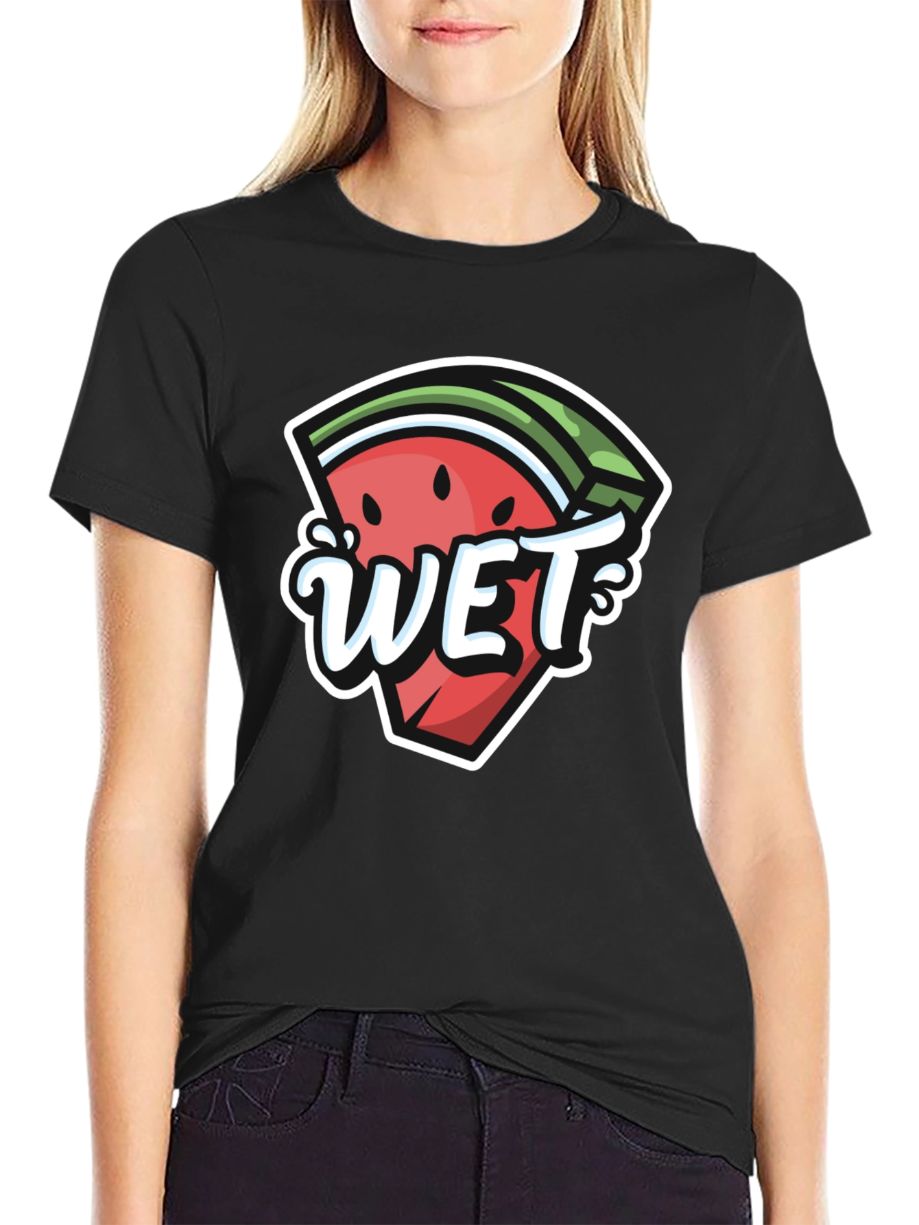 Watermelon Wet Graphic Tee - Summer Fun T-Shirt