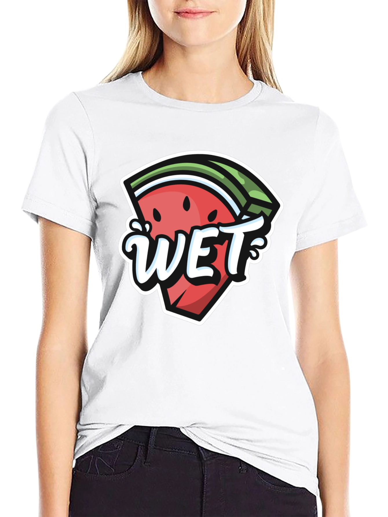 Watermelon Wet Graphic Tee - Summer Fun T-Shirt