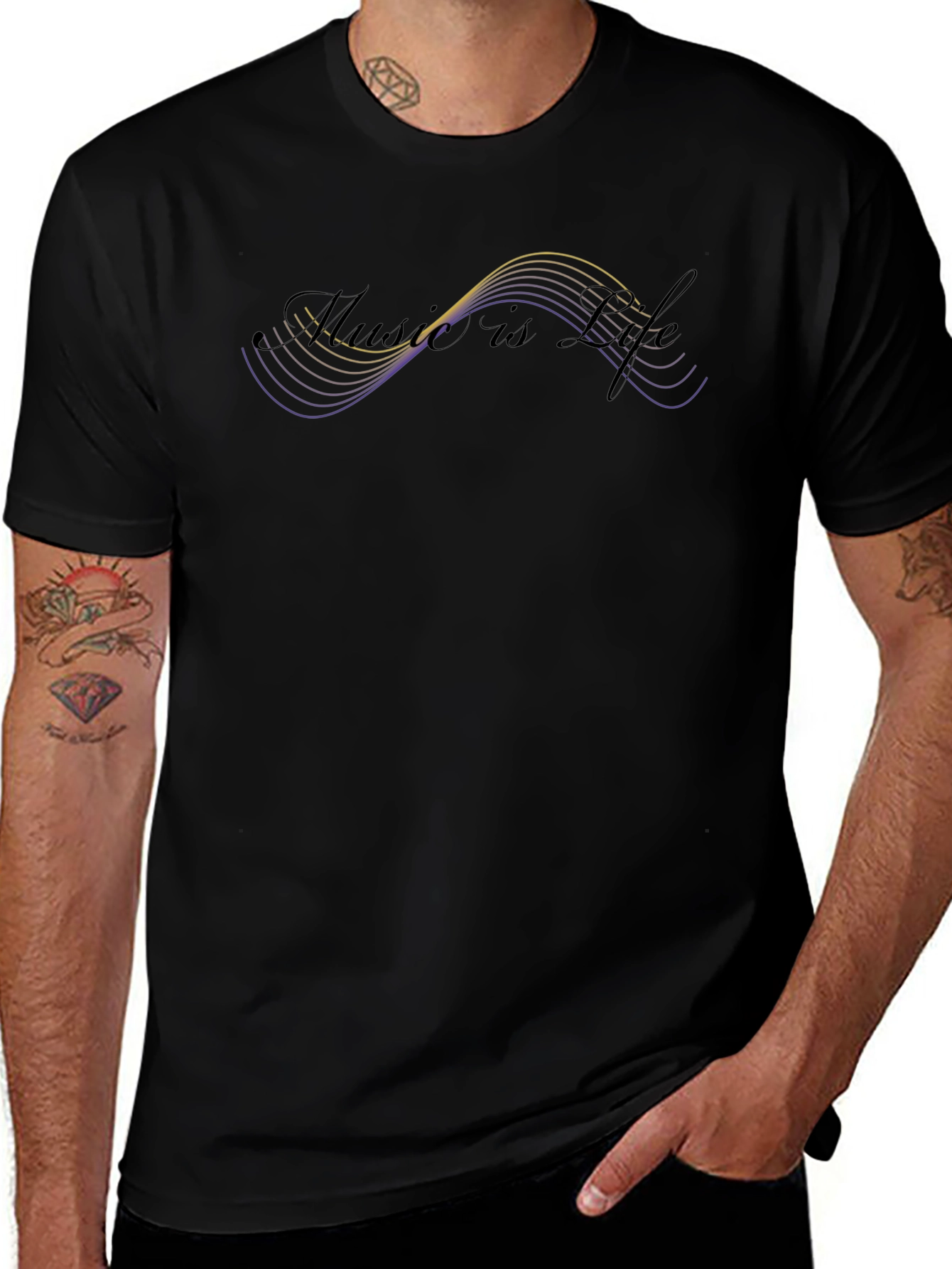 Music is Life Graphic Tee - Stylish Casual Wear