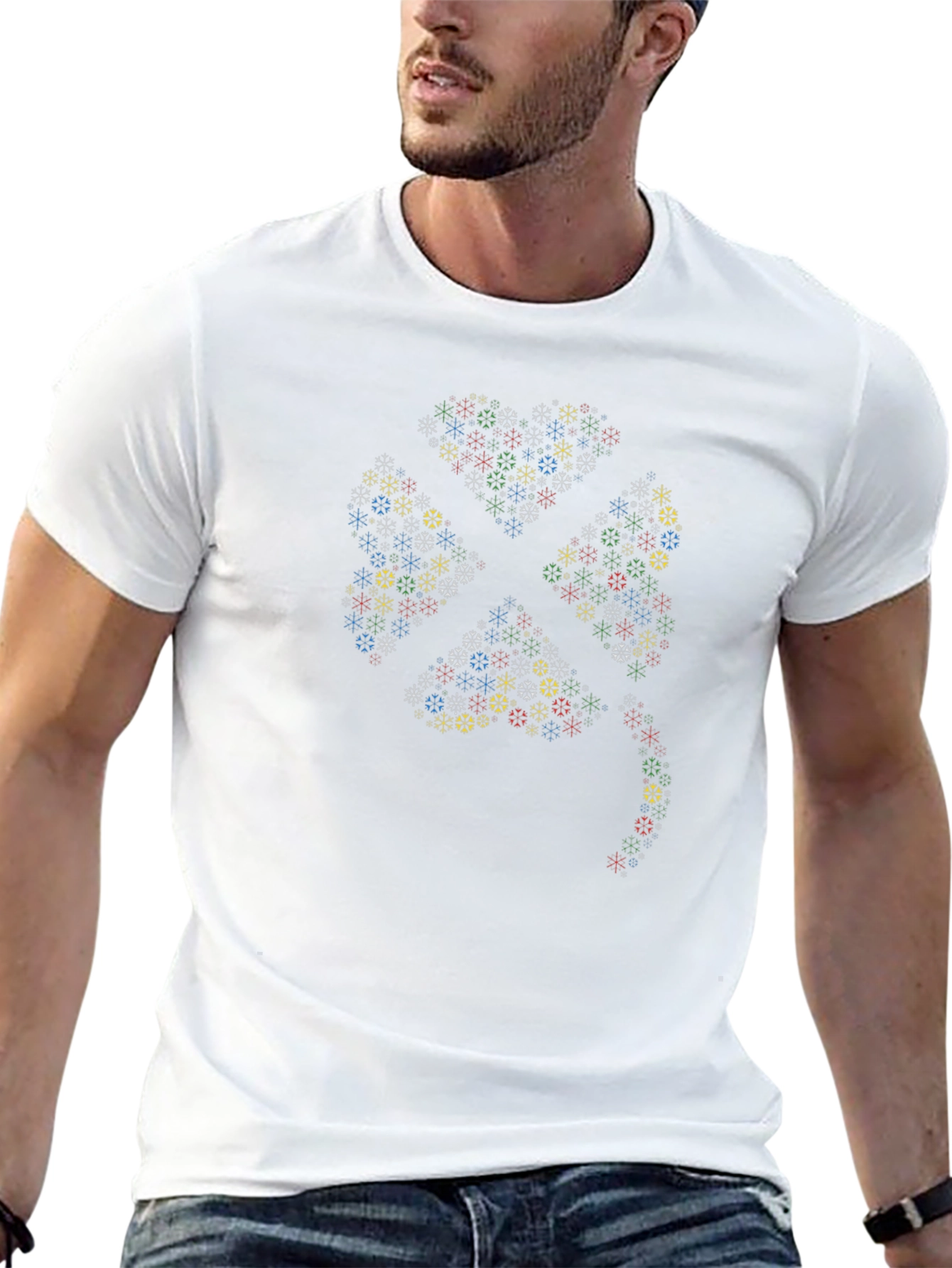 Lucky Clover Graphic T-Shirt - Black