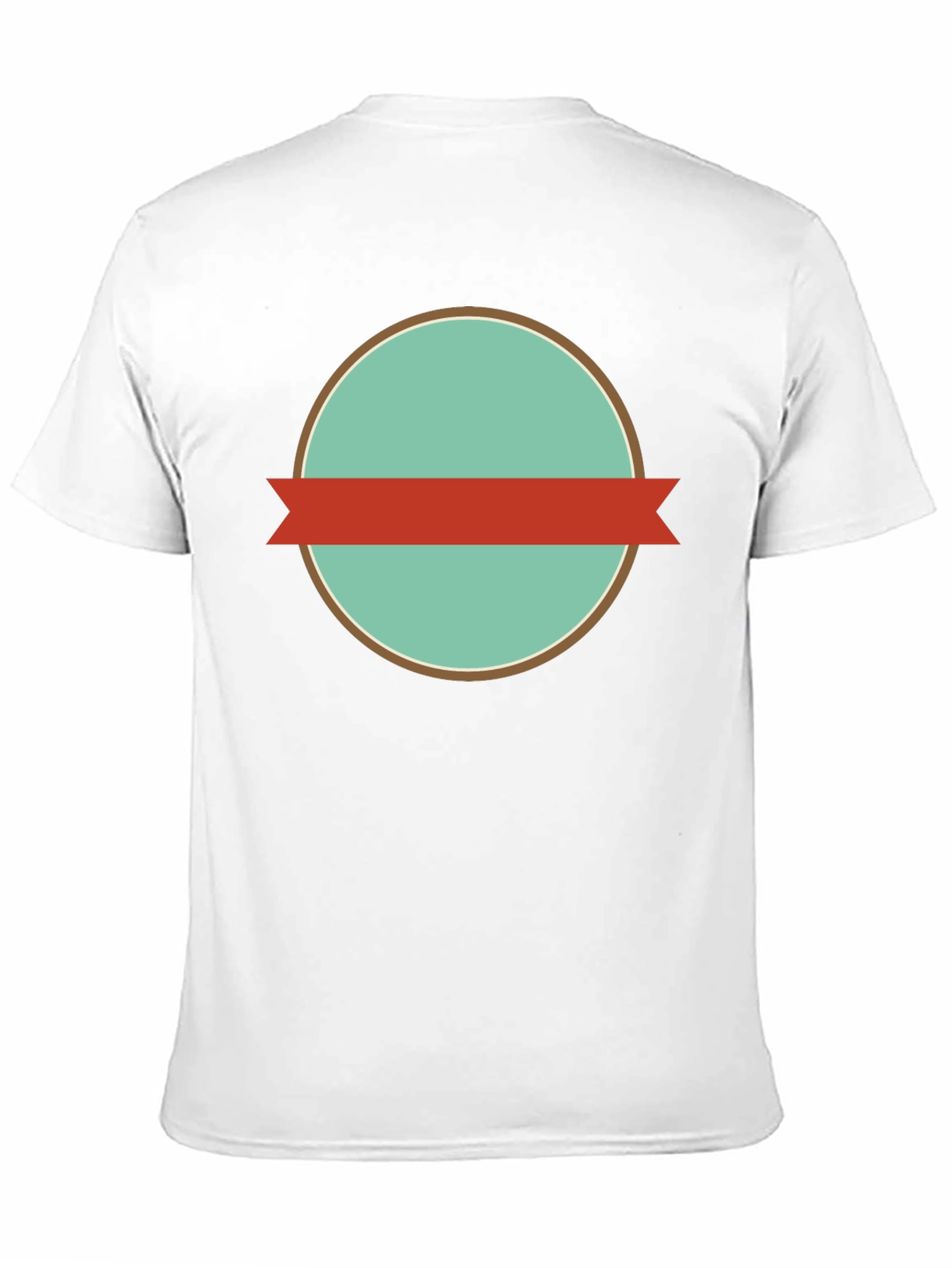 Mens Black Graphic Tee with Retro Circle Design