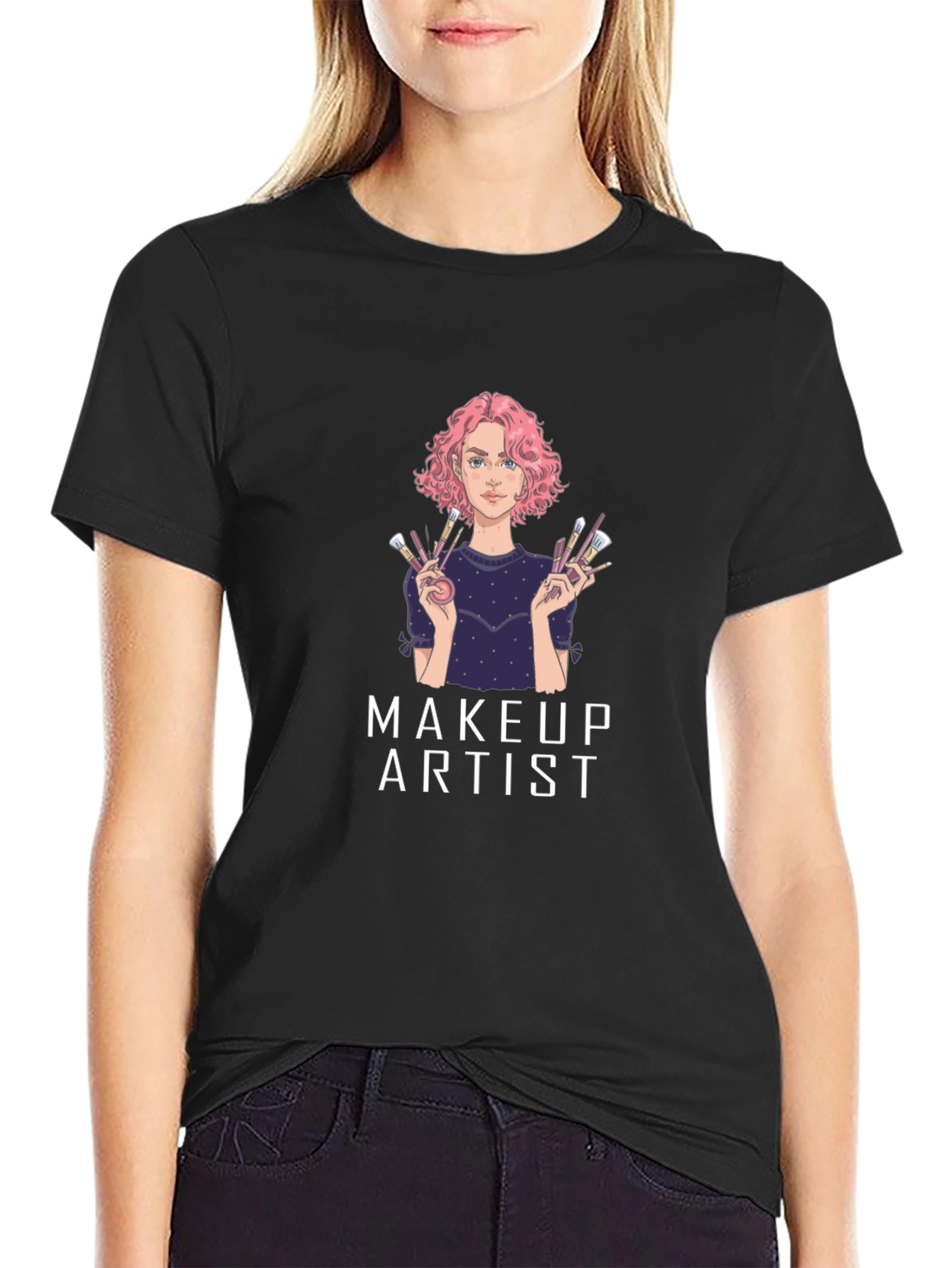 Makeup Artist Graphic T-Shirt - Unisex Cotton Tee