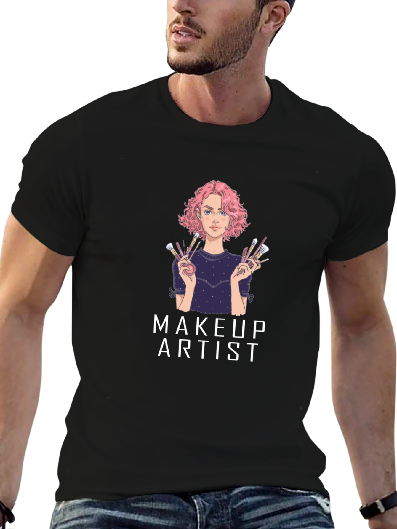 Makeup Artist Graphic T-Shirt - Unisex Cotton Tee