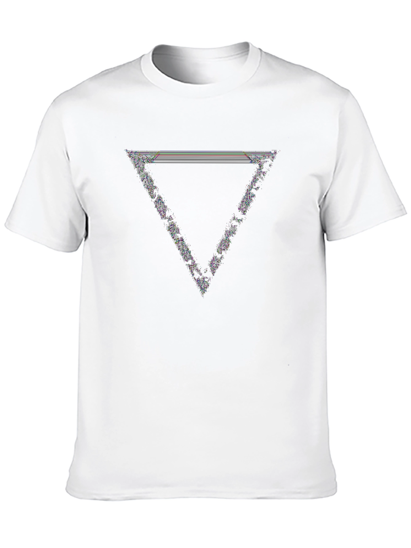 Abstract Triangle Graphic Tee - Black T-Shirt