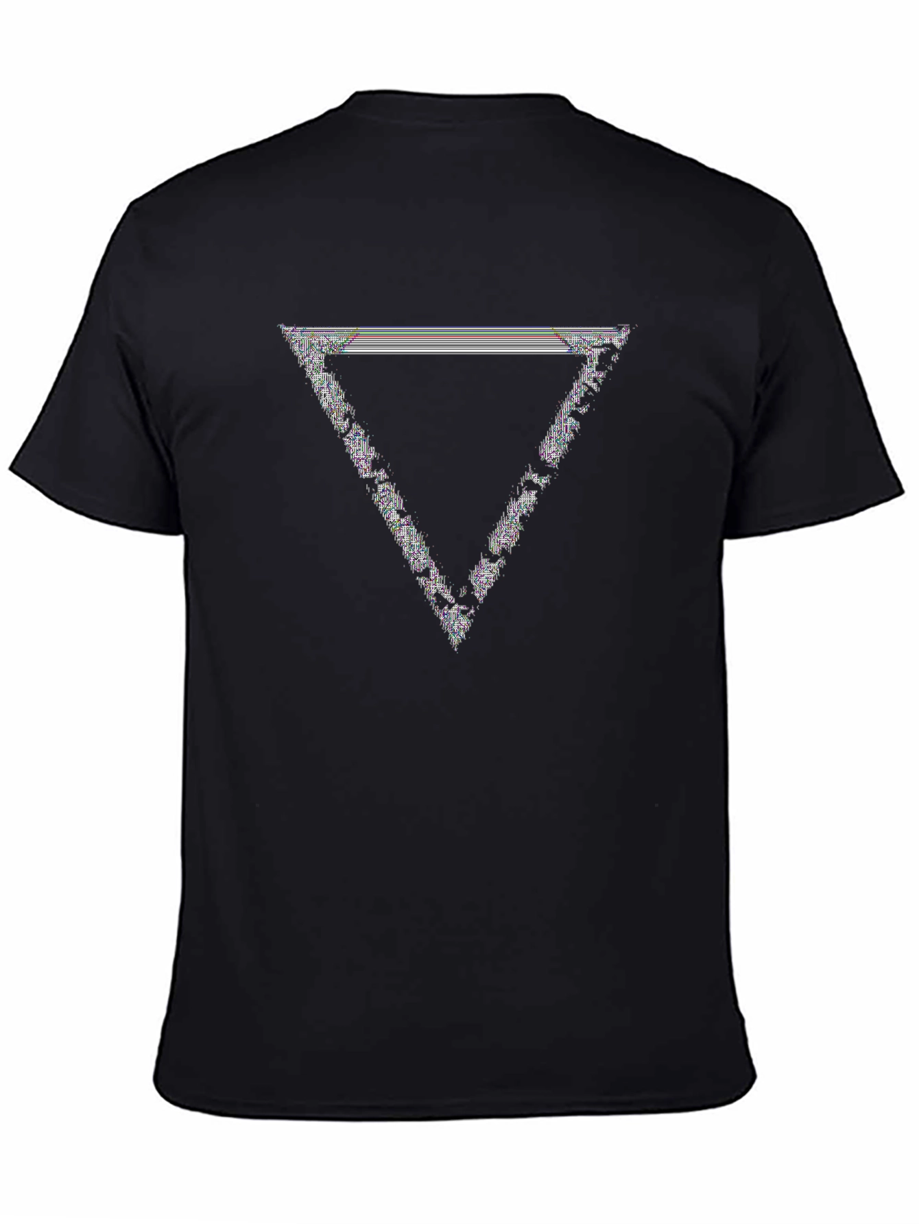 Abstract Triangle Graphic Tee - Black T-Shirt