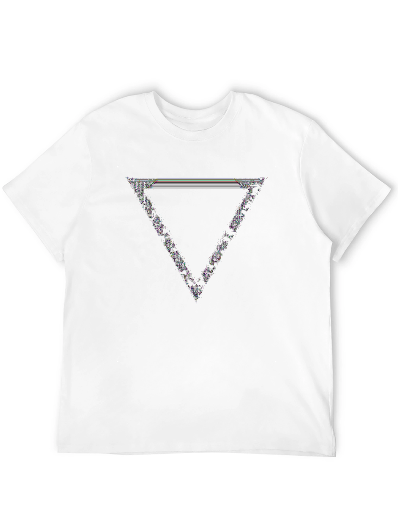 Abstract Triangle Graphic Tee - Black T-Shirt