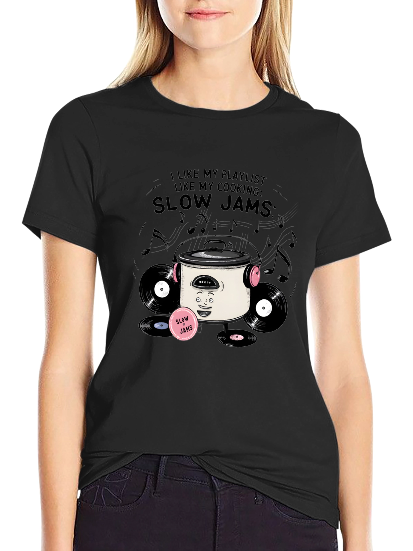 Slow Jams Cooking T-Shirt - Music & Foodie Apparel