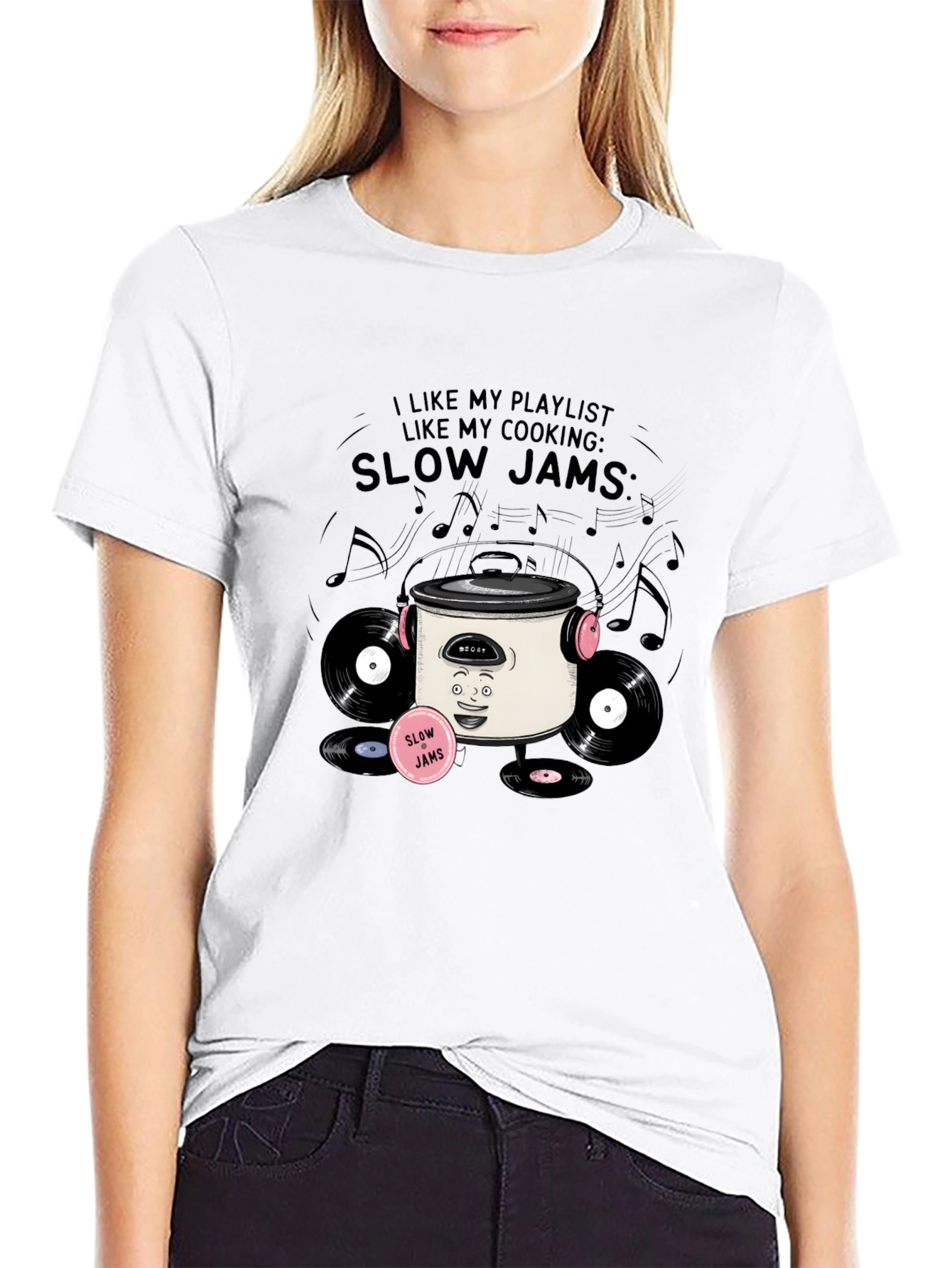 Slow Jams Cooking T-Shirt - Music & Foodie Apparel