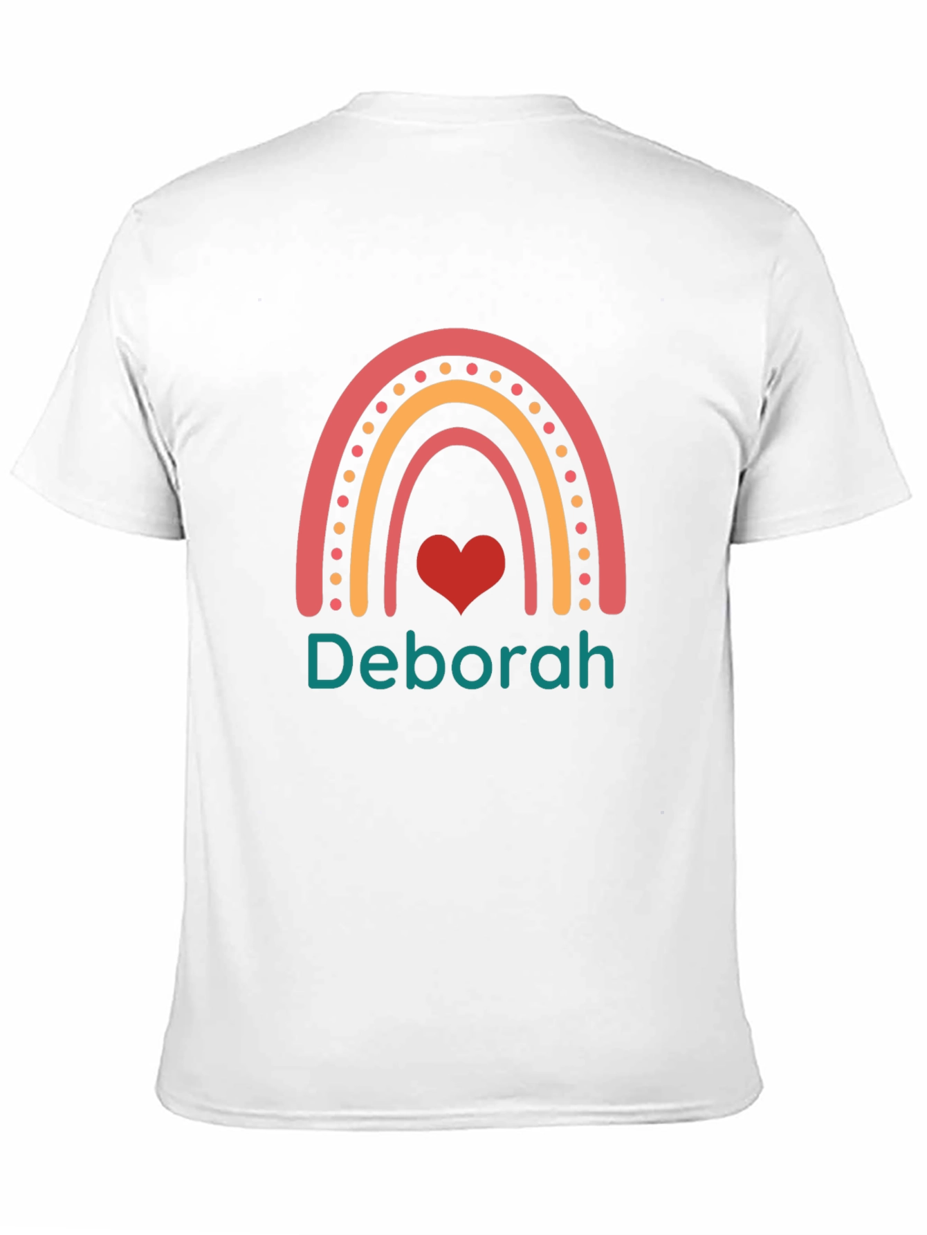 Deborah Rainbow Heart T-Shirt - Custom Name Shirt
