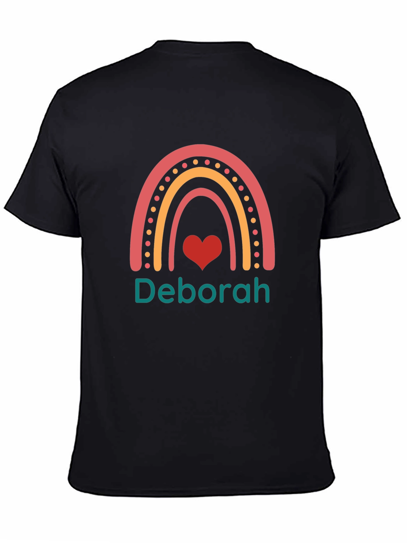Deborah Rainbow Heart T-Shirt - Custom Name Shirt