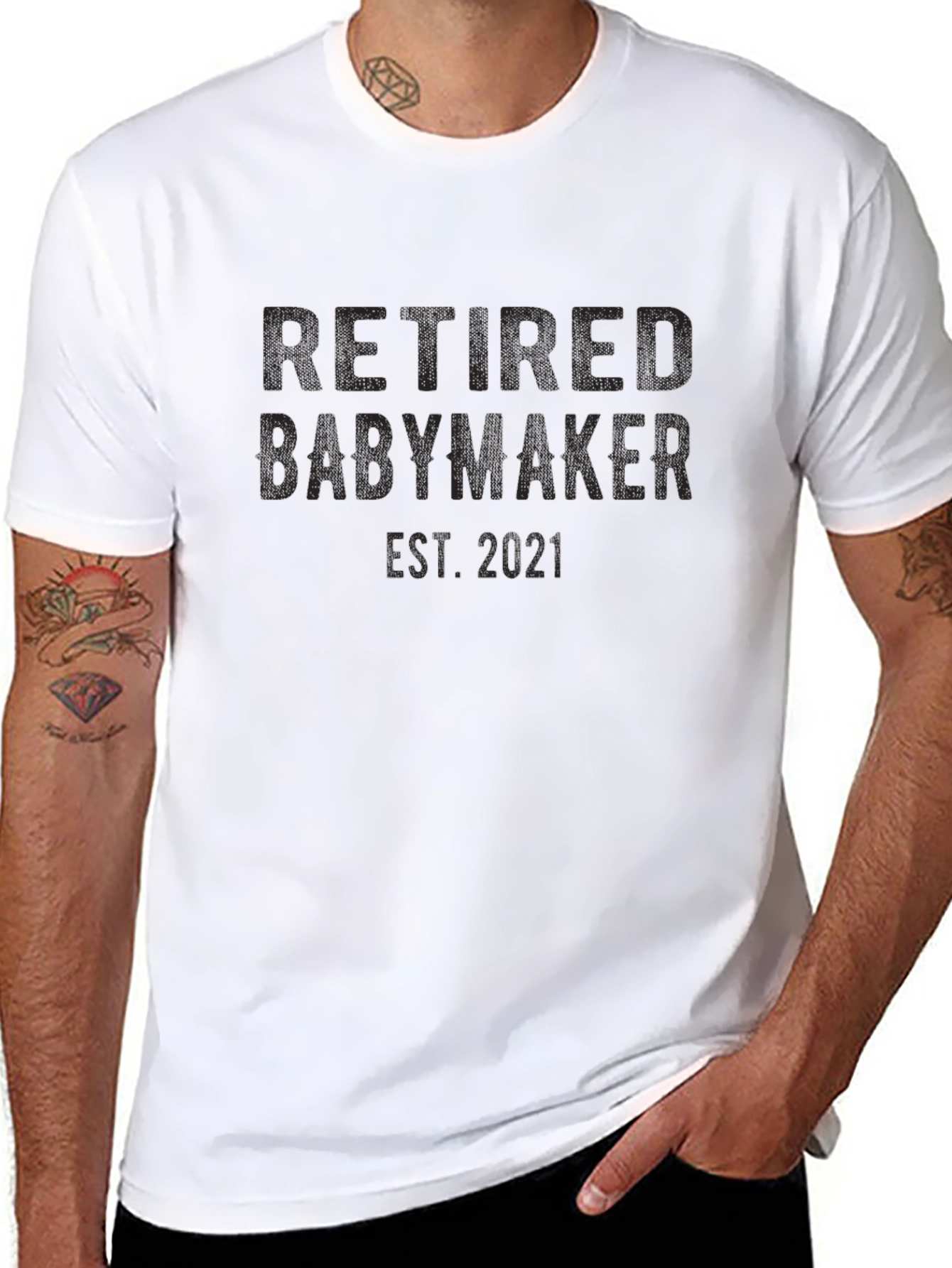 Retired Babymaker Est. 2021 Mens Black T-Shirt