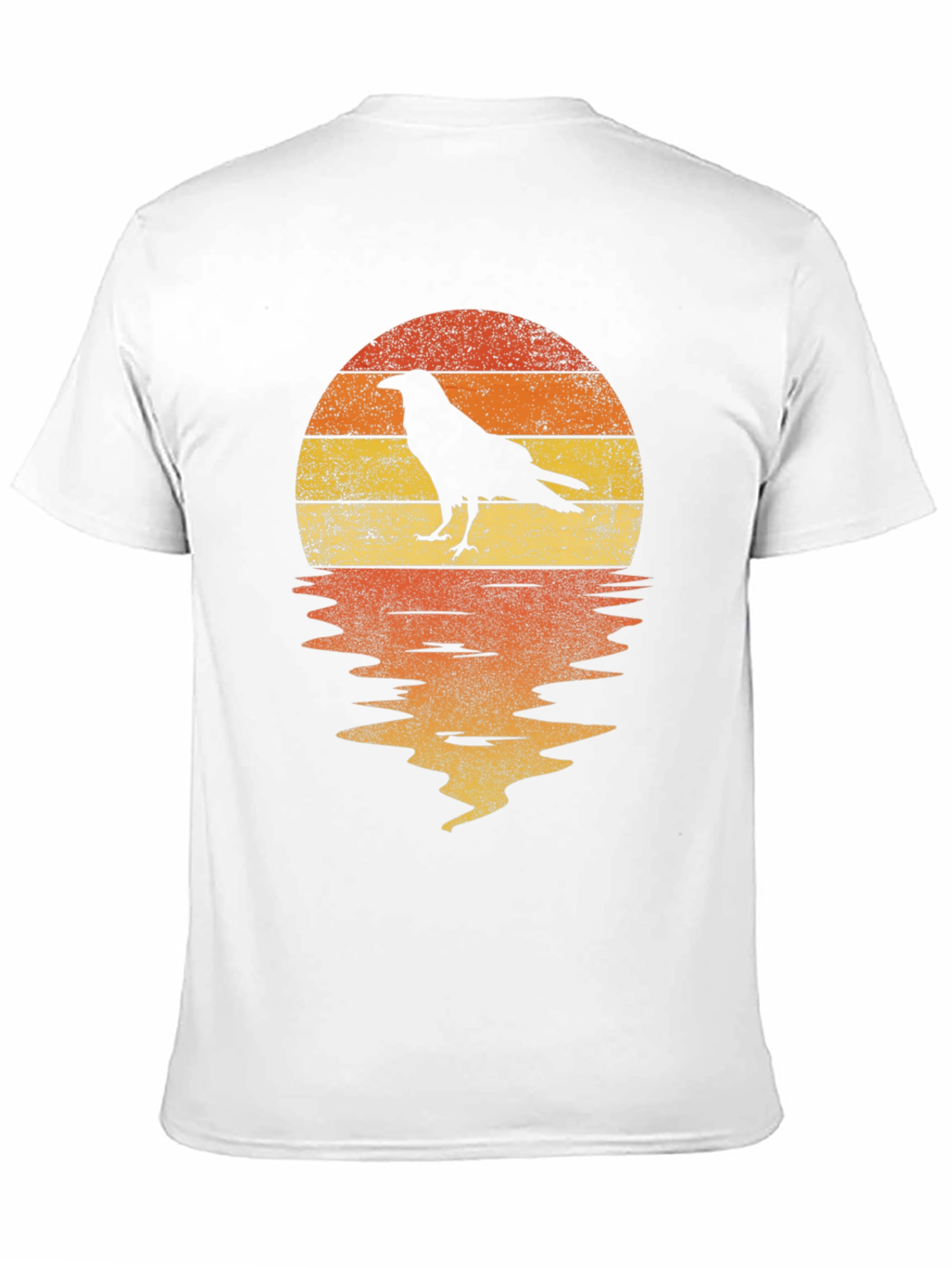 Raven Sunset T-Shirt - Retro Graphic Tee