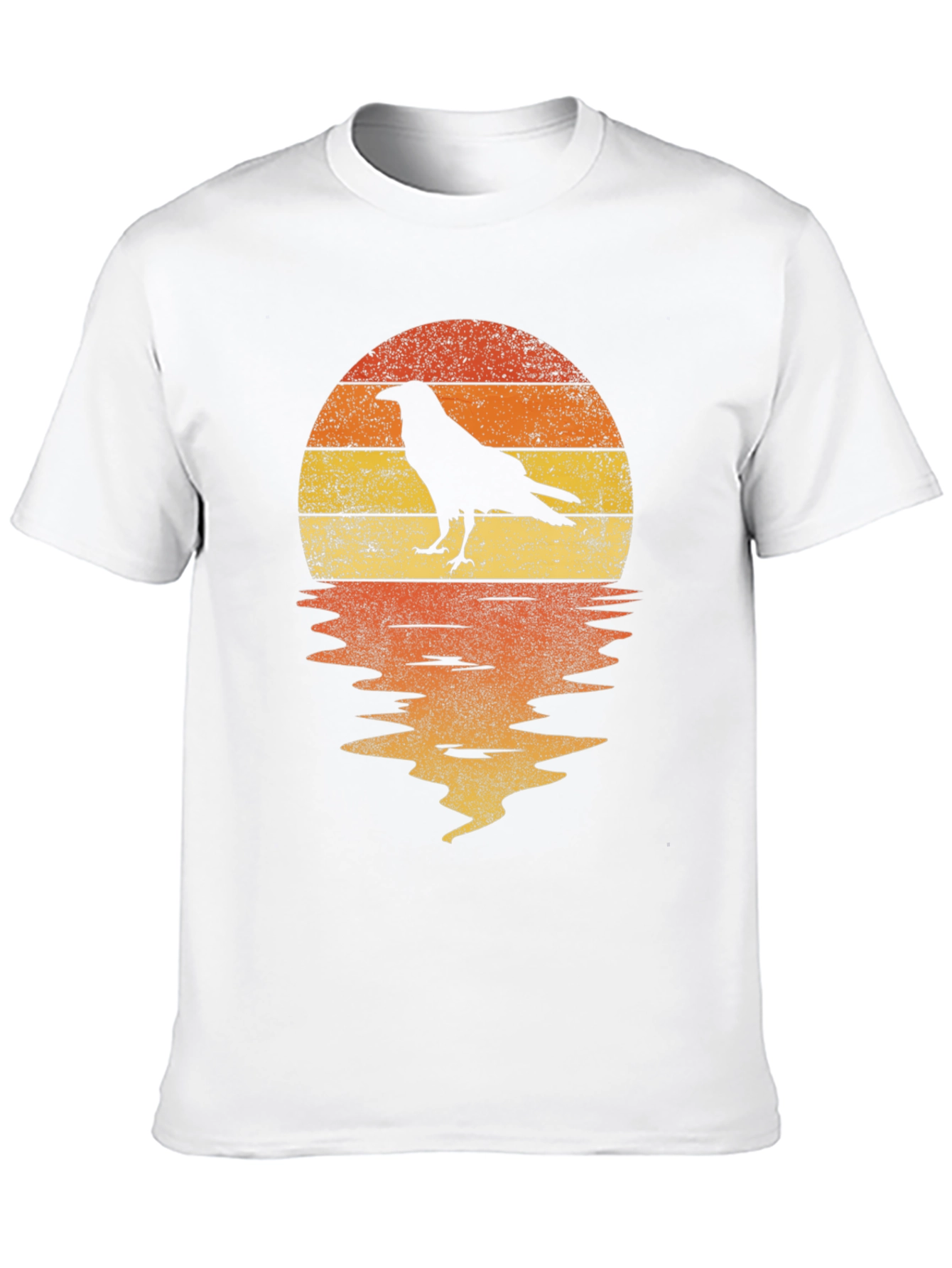 Raven Sunset T-Shirt - Retro Graphic Tee