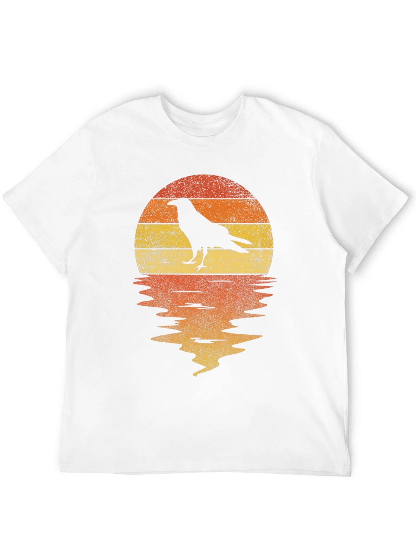 Raven Sunset T-Shirt - Retro Graphic Tee