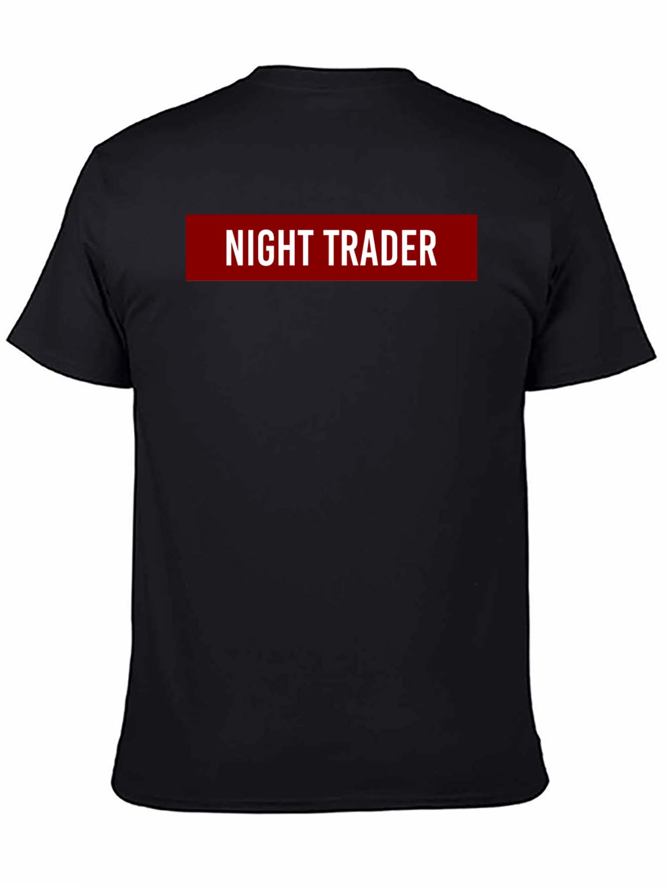 Night Trader Graphic Tee - Black Crew Neck T-Shirt