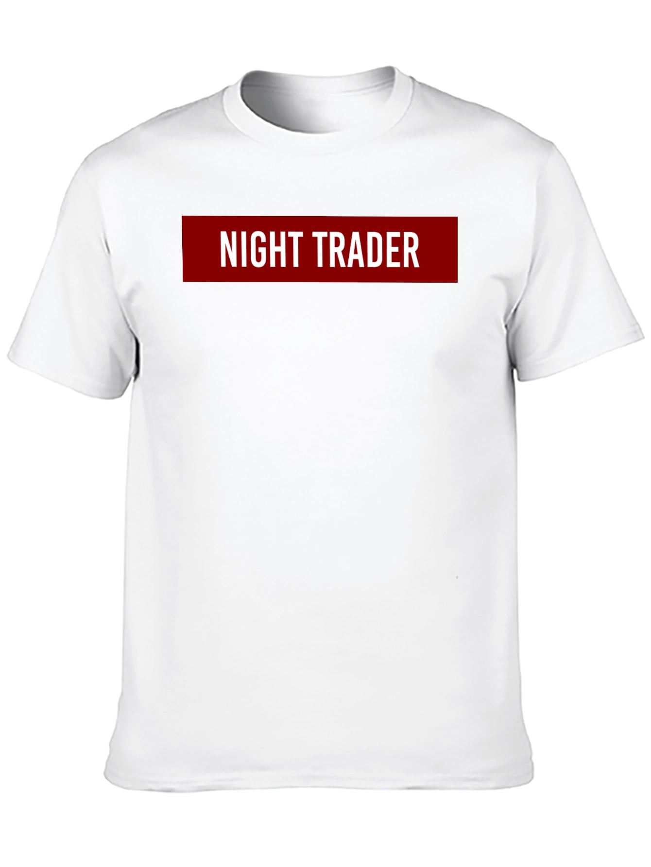 Night Trader Graphic Tee - Black Crew Neck T-Shirt