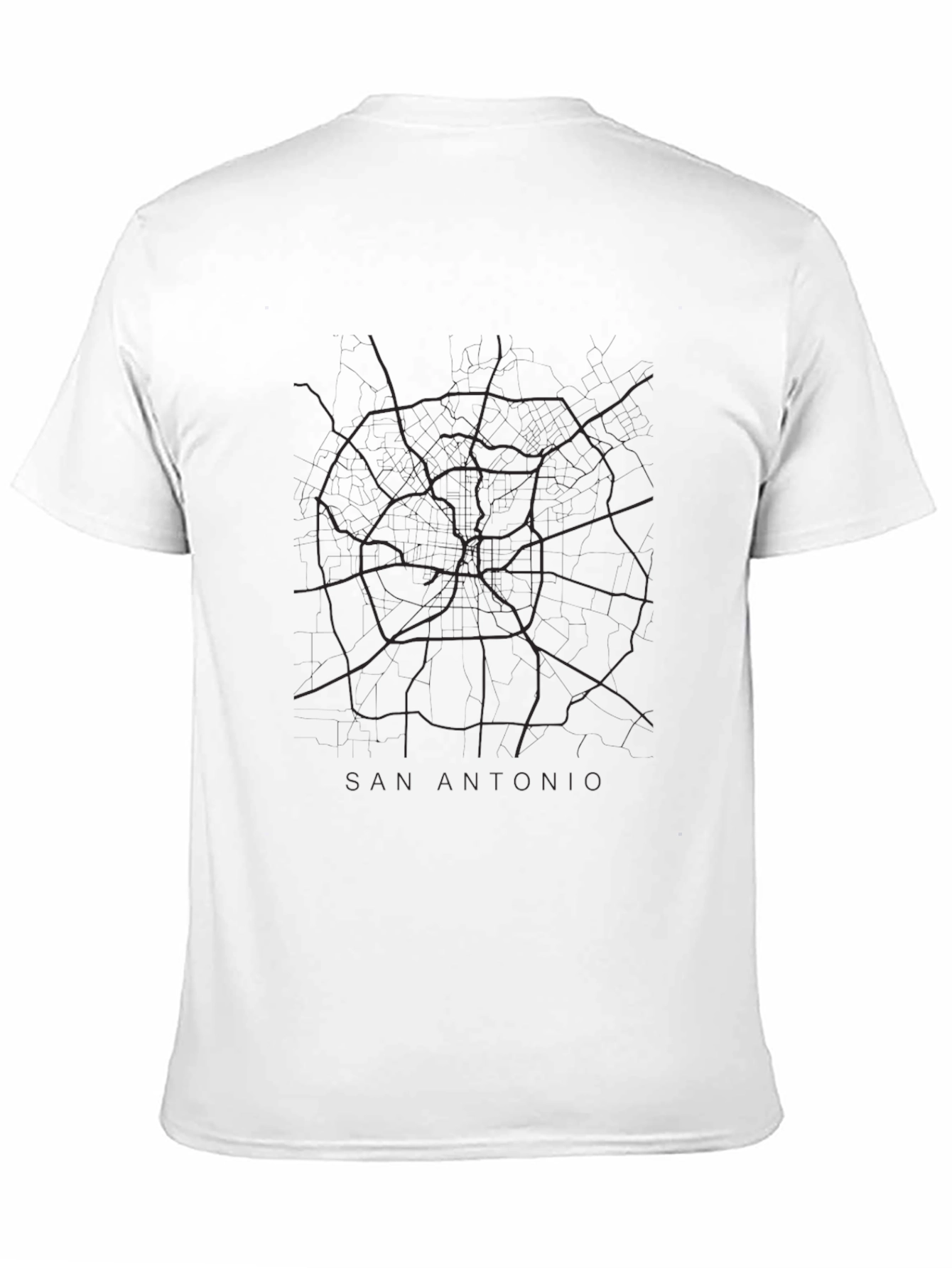 San Antonio Map T-Shirt - City Streets Design