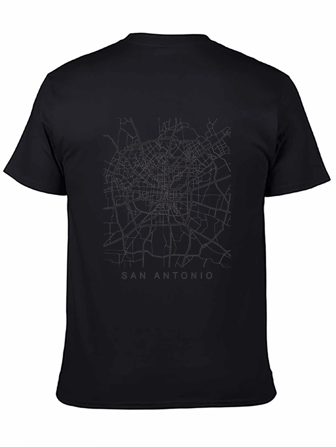 San Antonio Map T-Shirt - City Streets Design