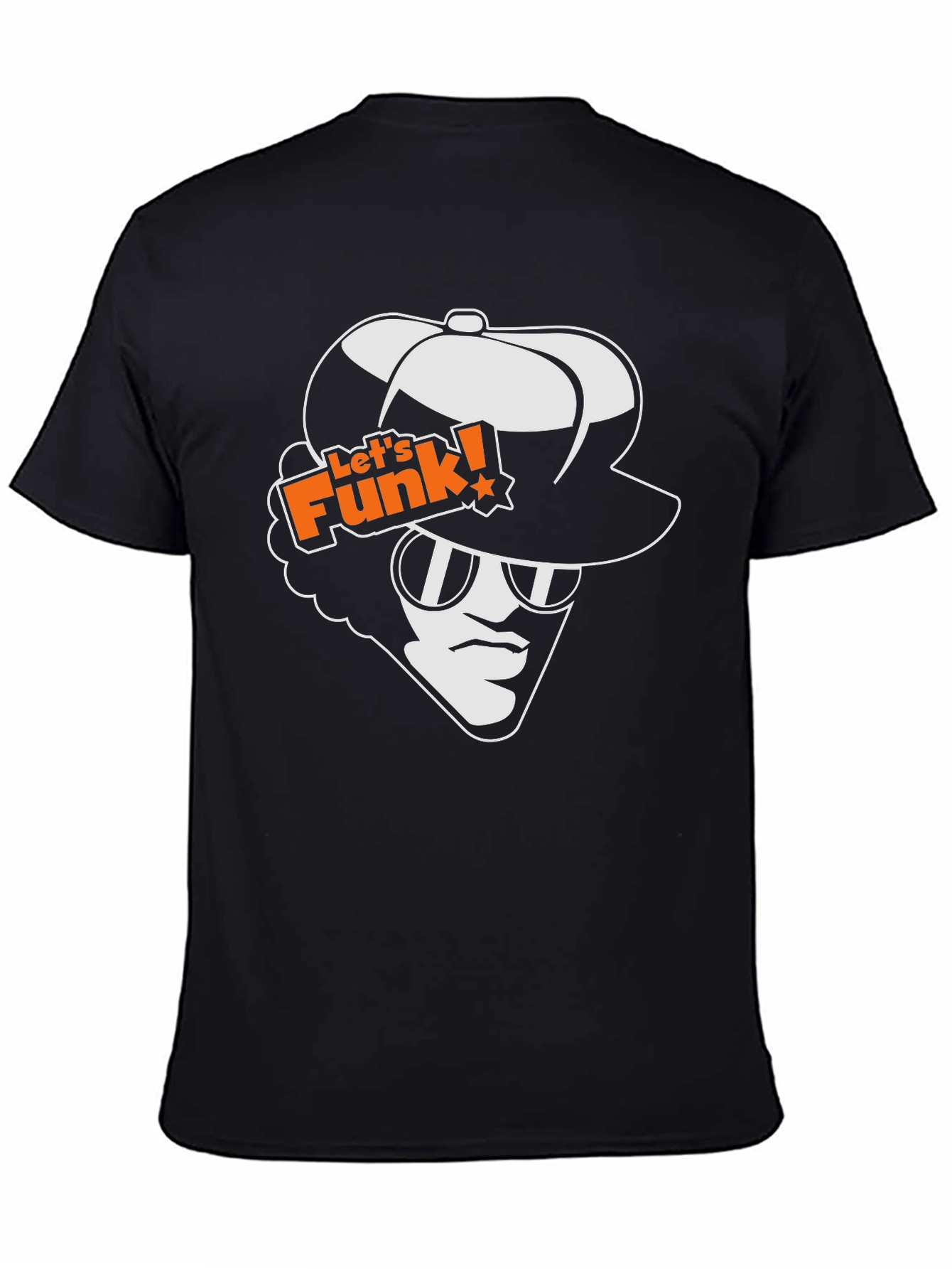 Lets Funk Graphic Tee - Retro Style Black T-Shirt