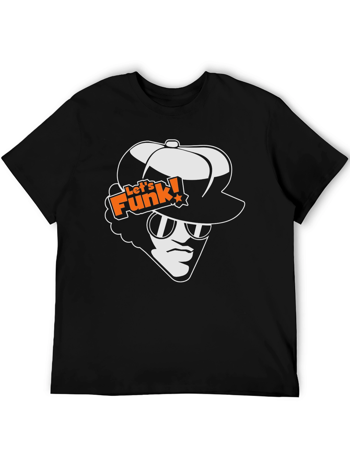 Lets Funk Graphic Tee - Retro Style Black T-Shirt