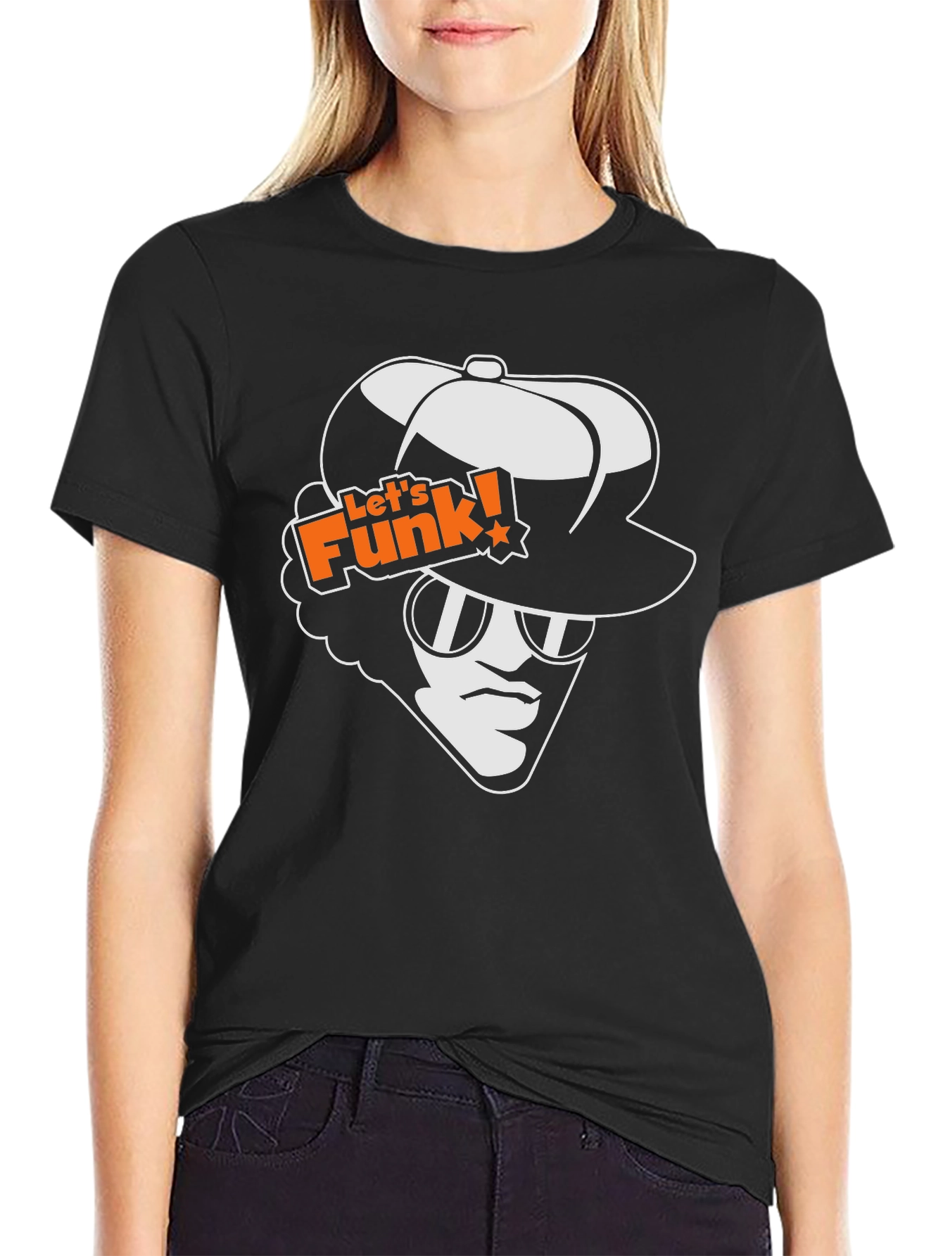 Lets Funk Graphic Tee - Retro Style Black T-Shirt