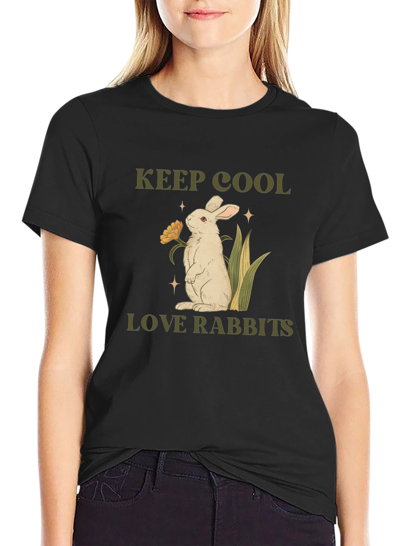 Keep Cool Love Rabbits Graphic Tee