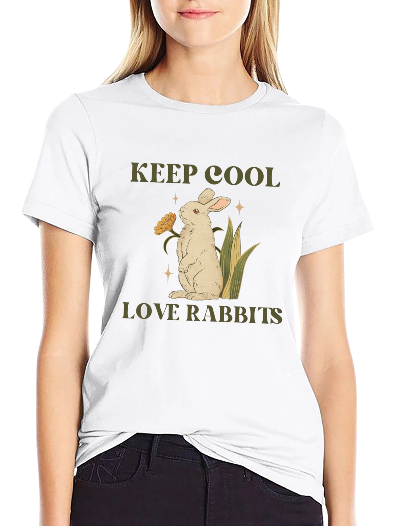 Keep Cool Love Rabbits Graphic Tee
