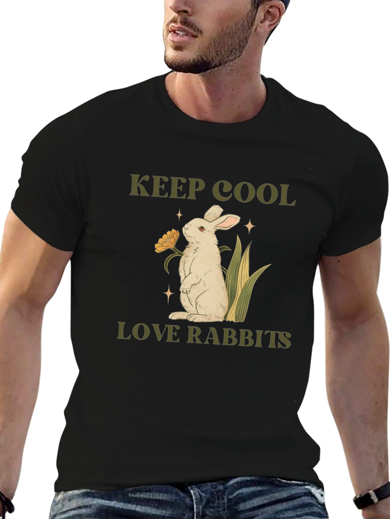 Keep Cool Love Rabbits Graphic Tee