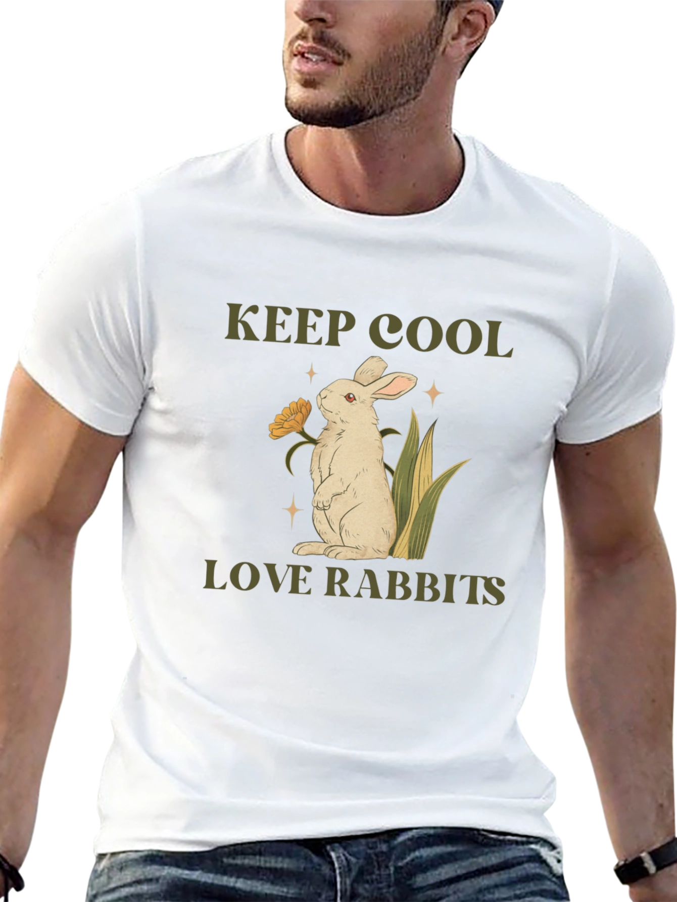 Keep Cool Love Rabbits Graphic Tee