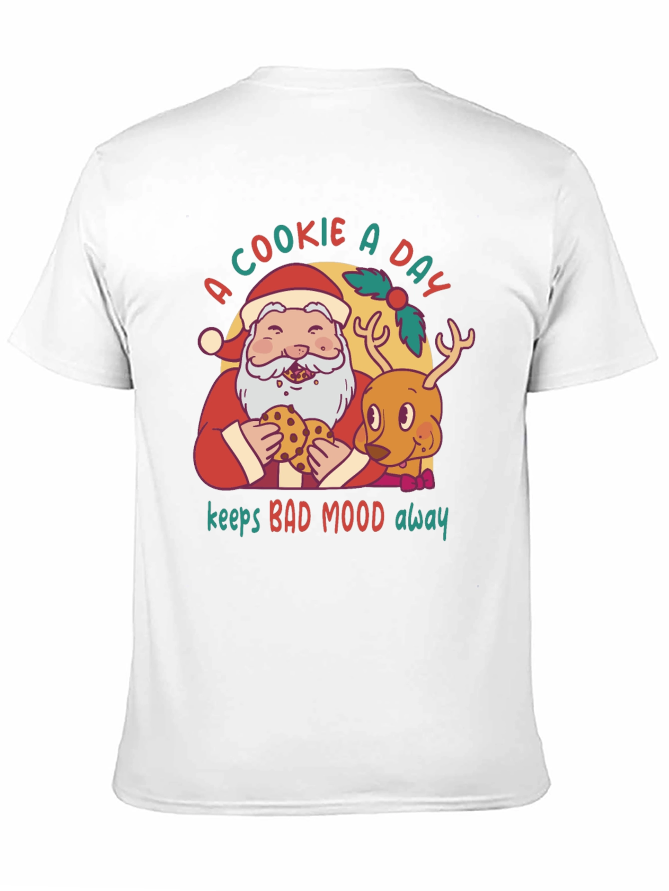 Cookie A Day Santa & Reindeer Graphic Tee