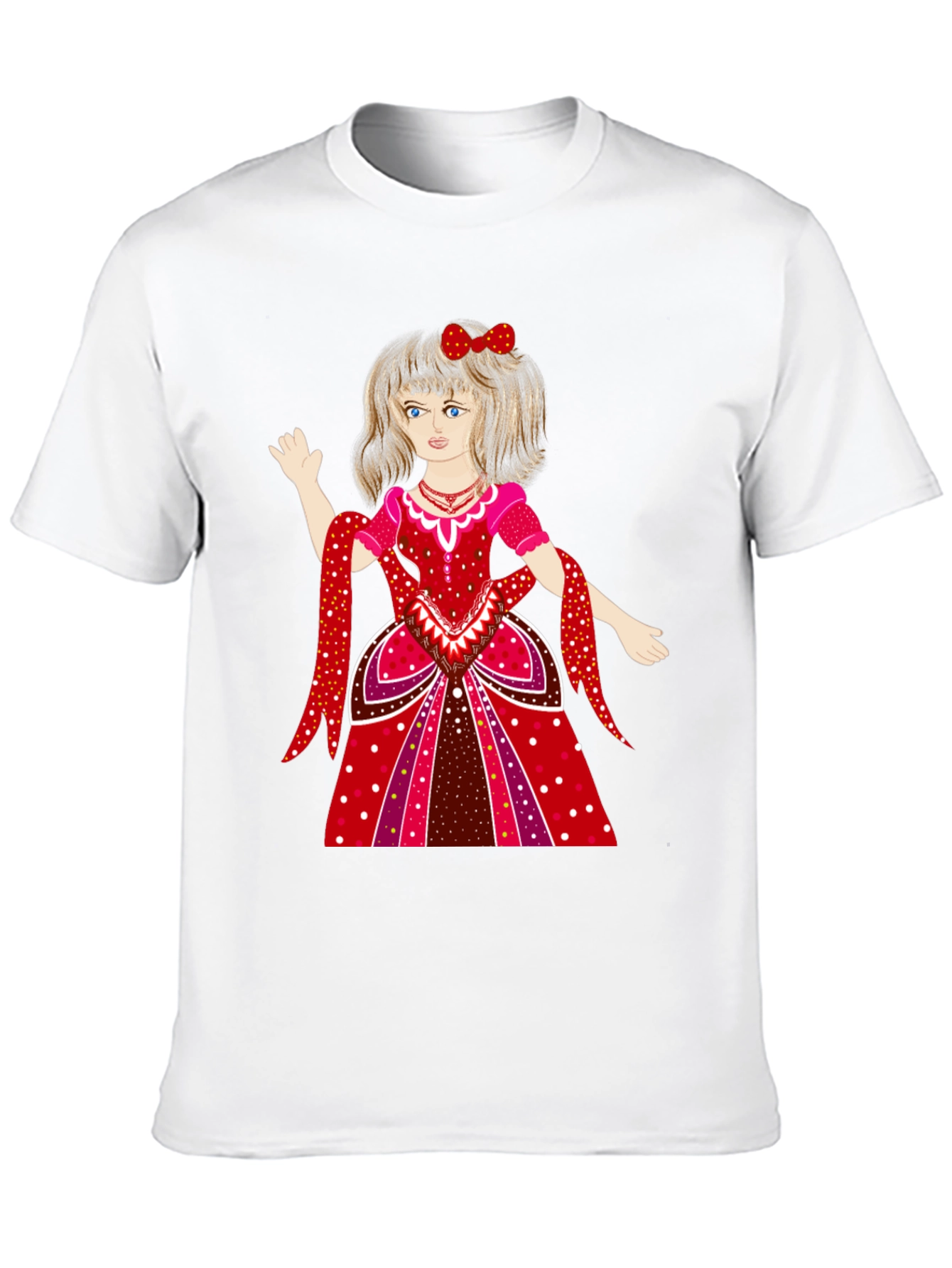 Novelty Graphic T-Shirt - Girl in Dress