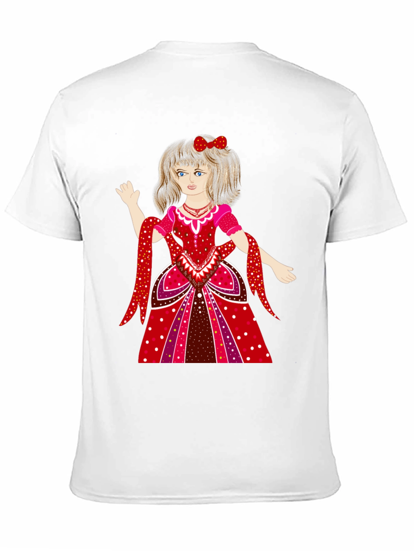 Novelty Graphic T-Shirt - Girl in Dress