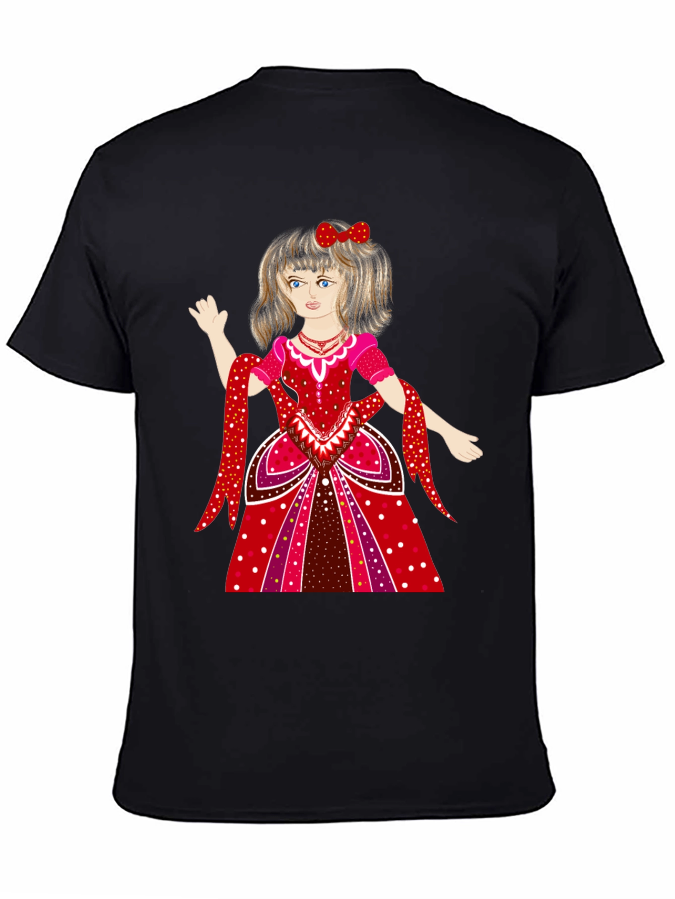 Novelty Graphic T-Shirt - Girl in Dress