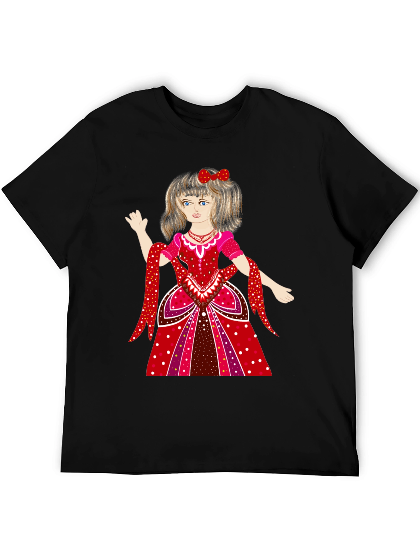 Novelty Graphic T-Shirt - Girl in Dress