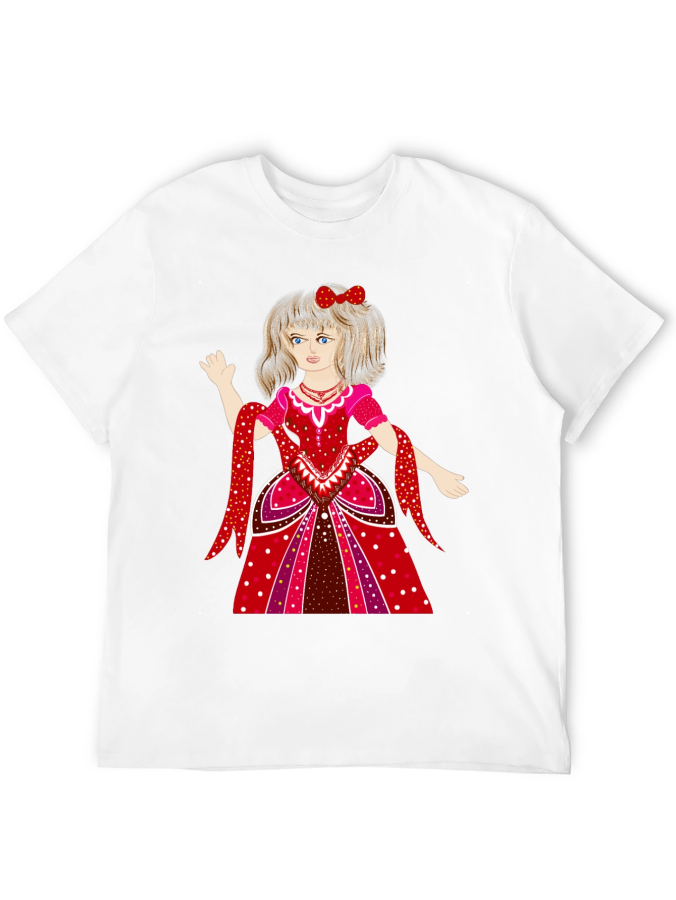 Novelty Graphic T-Shirt - Girl in Dress