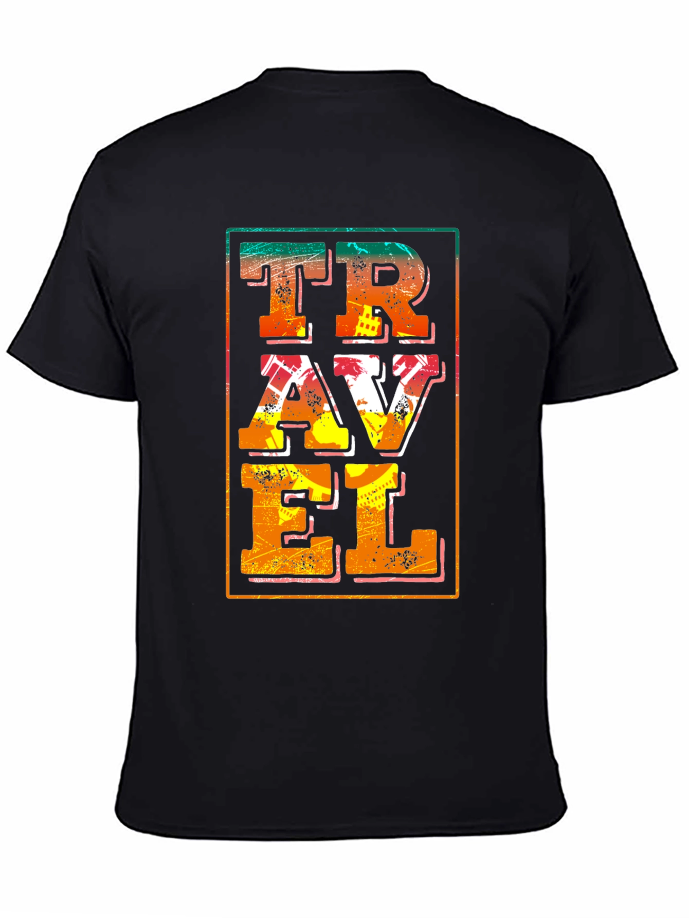 Travel Graphic Tee - Black Cotton Blend
