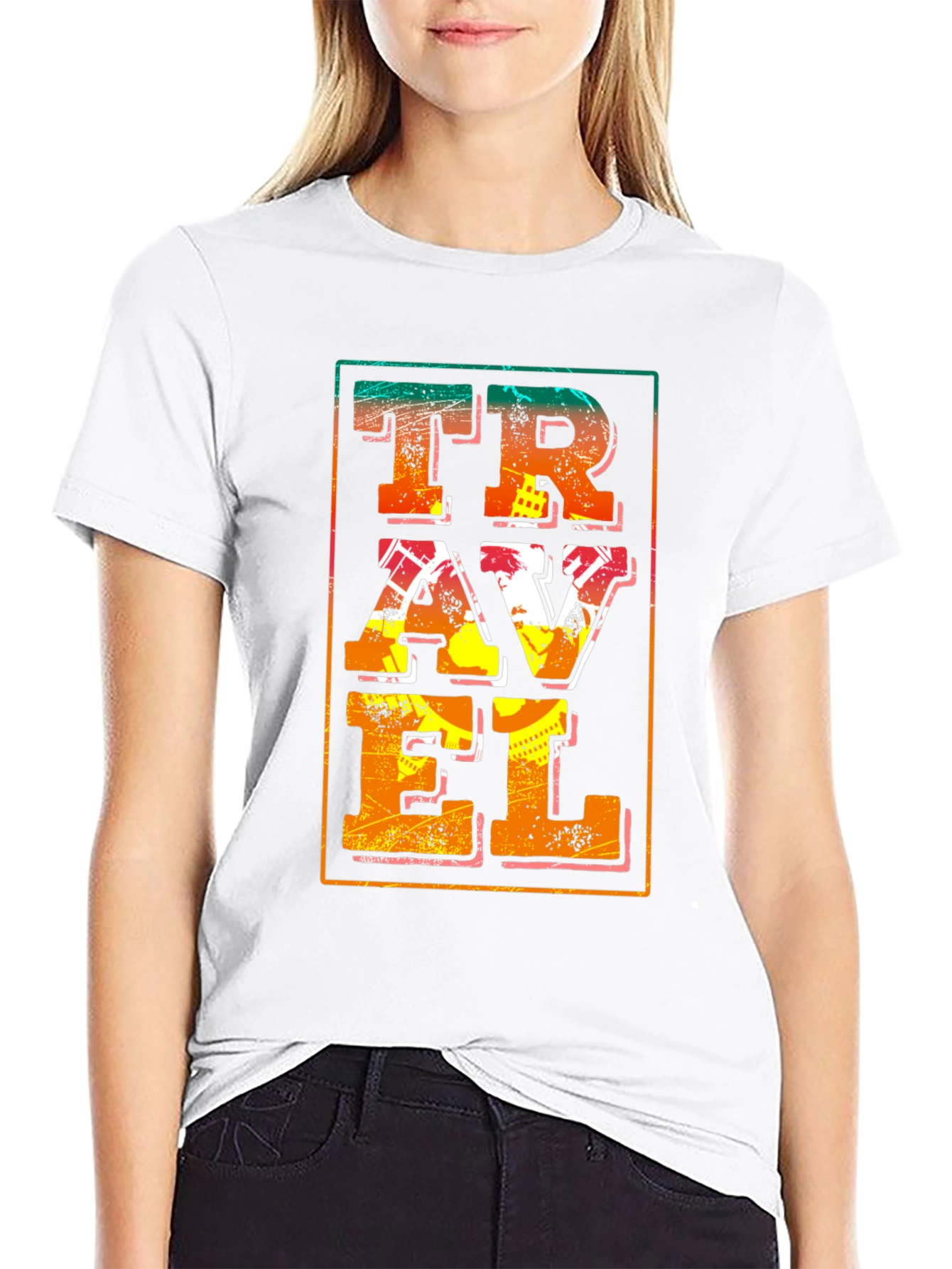 Travel Graphic Tee - Black Cotton Blend