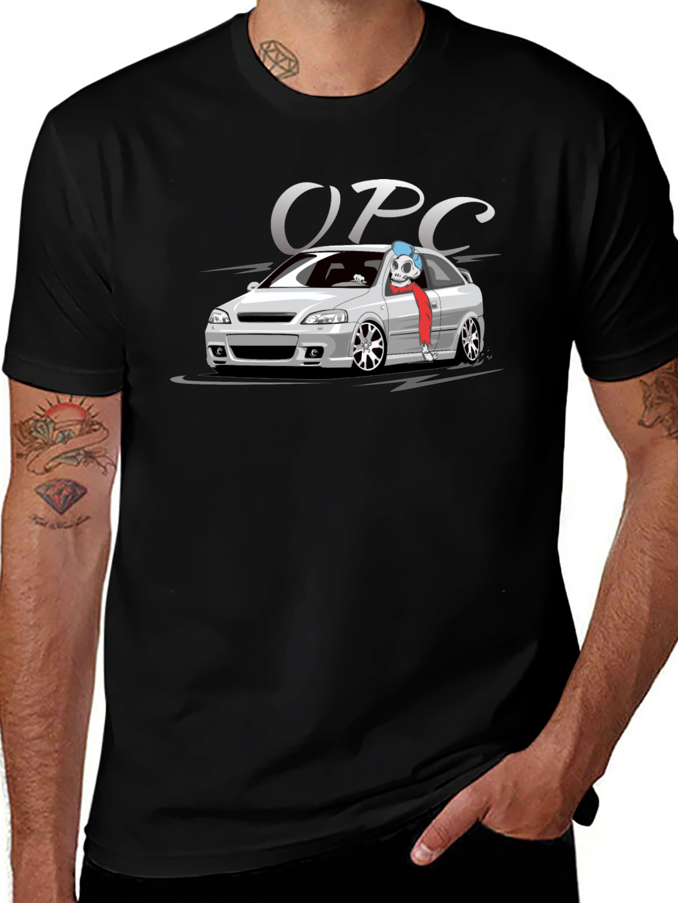 OPC Car T-Shirt - Black Cotton Graphic Tee
