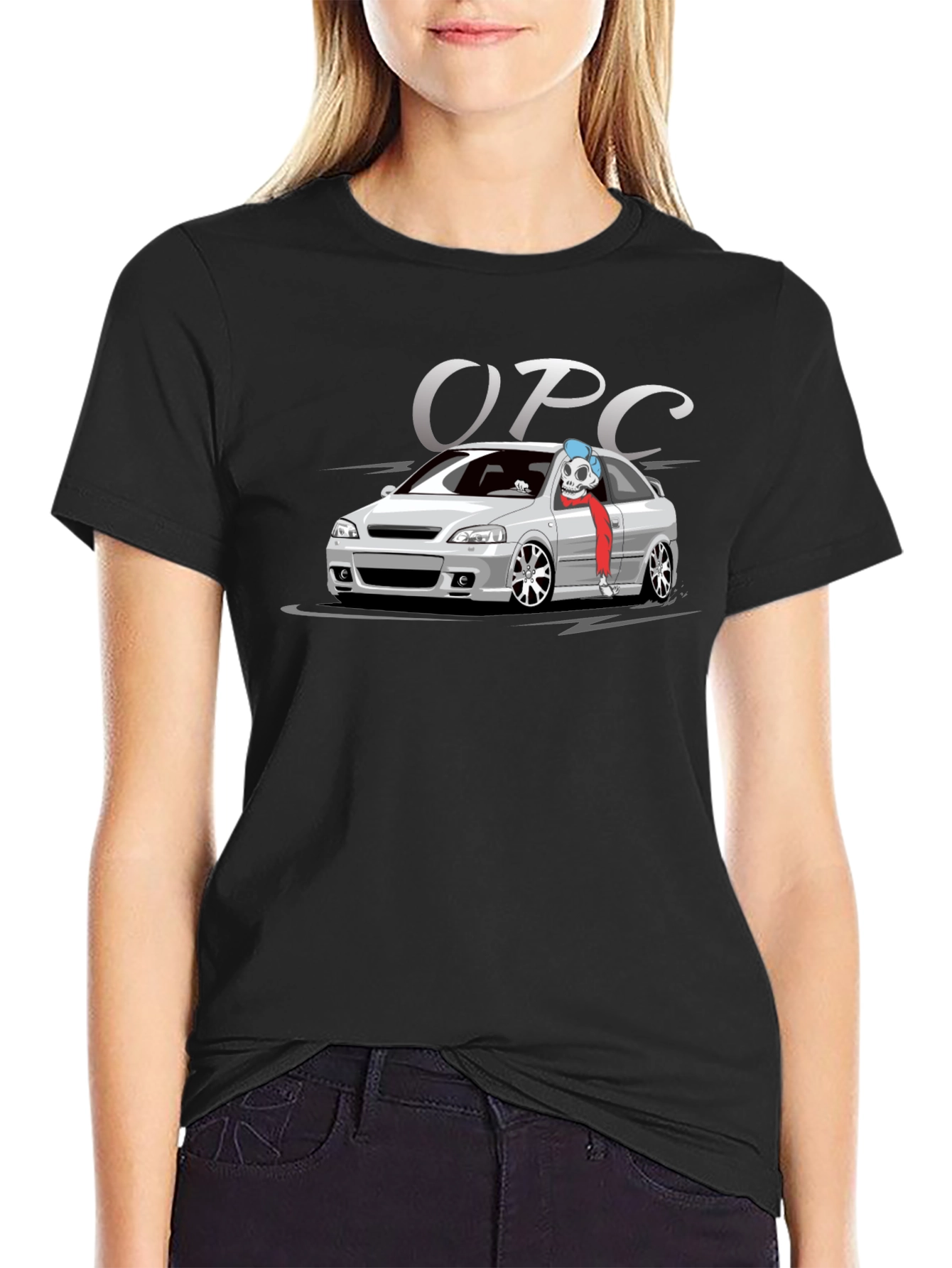 OPC Car T-Shirt - Black Cotton Graphic Tee