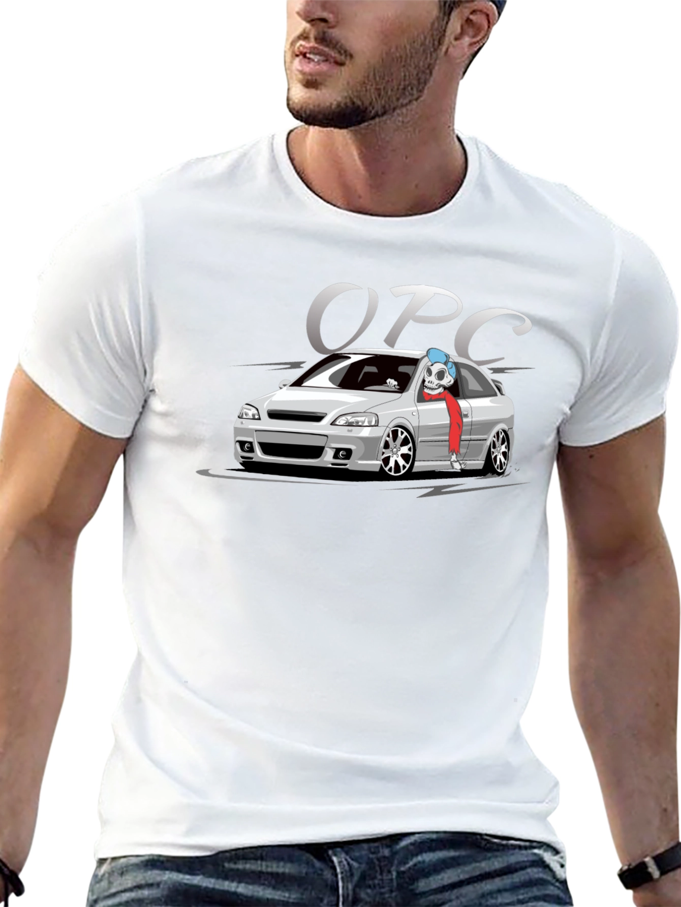 OPC Car T-Shirt - Black Cotton Graphic Tee