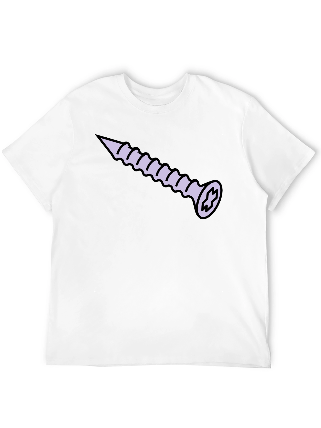 Screw Graphic T-Shirt - Black Cotton Tee